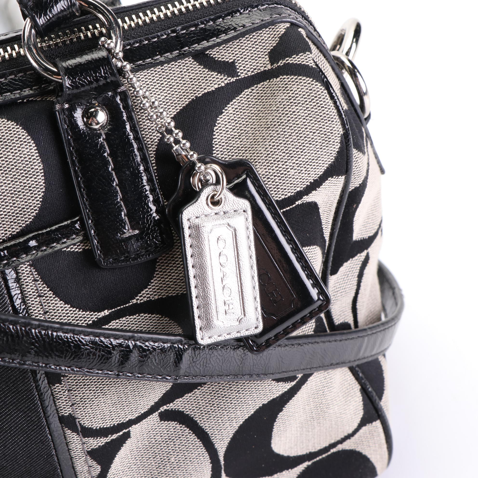 Coach Convertible Tote Bag and Shoulder Bag with Detachable Strap in Canvas