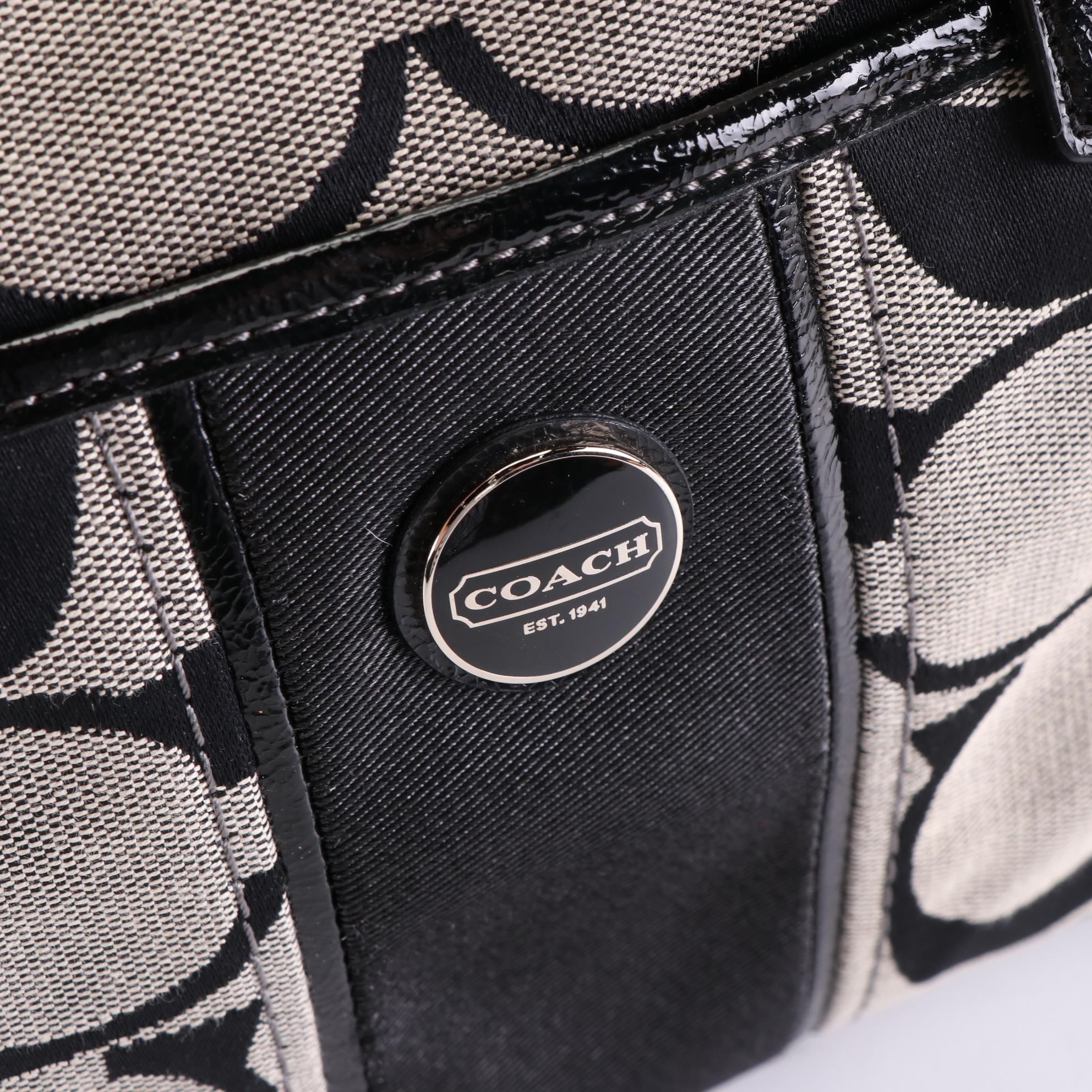 Coach Convertible Tote Bag and Shoulder Bag with Detachable Strap in Canvas