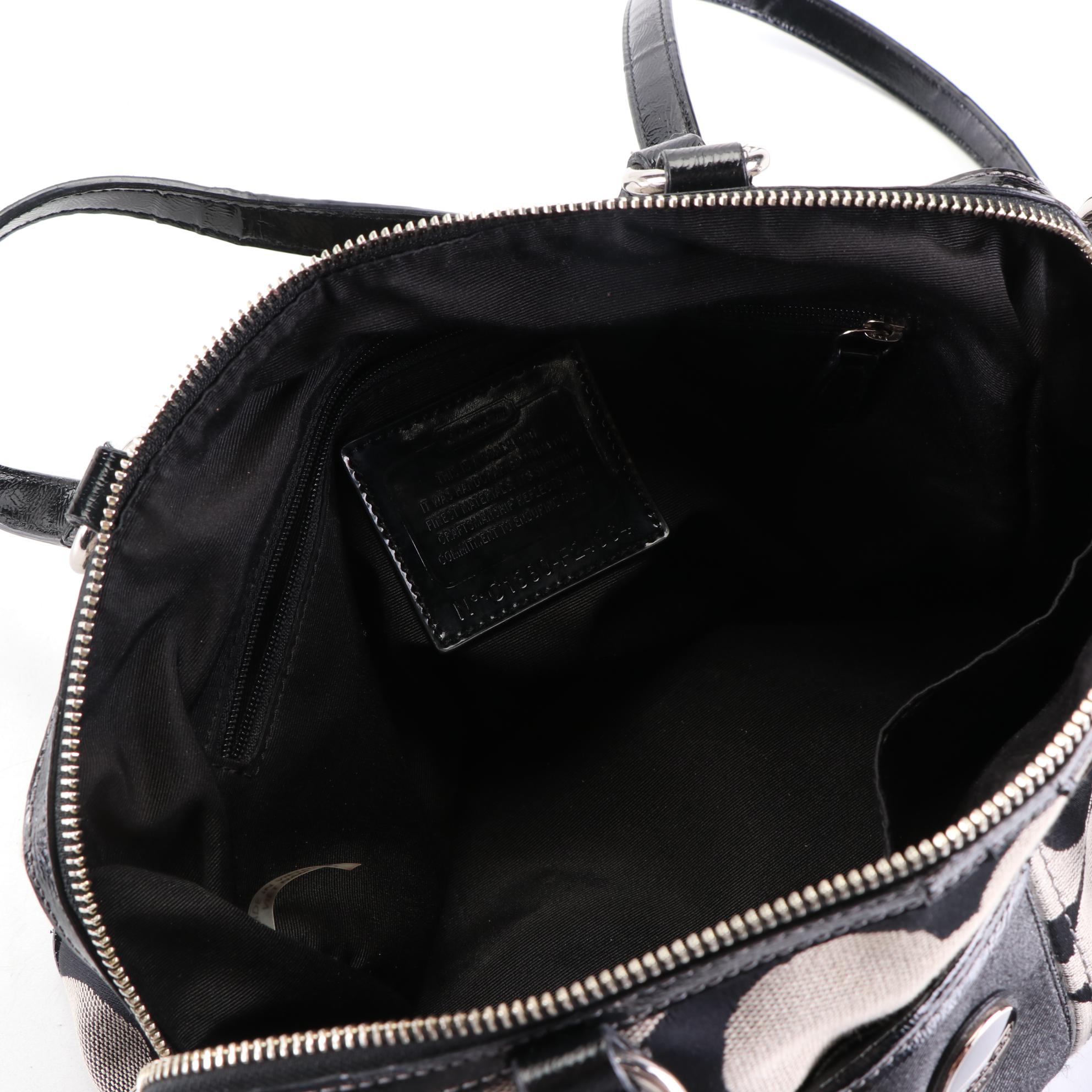 Coach Convertible Tote Bag and Shoulder Bag with Detachable Strap in Canvas