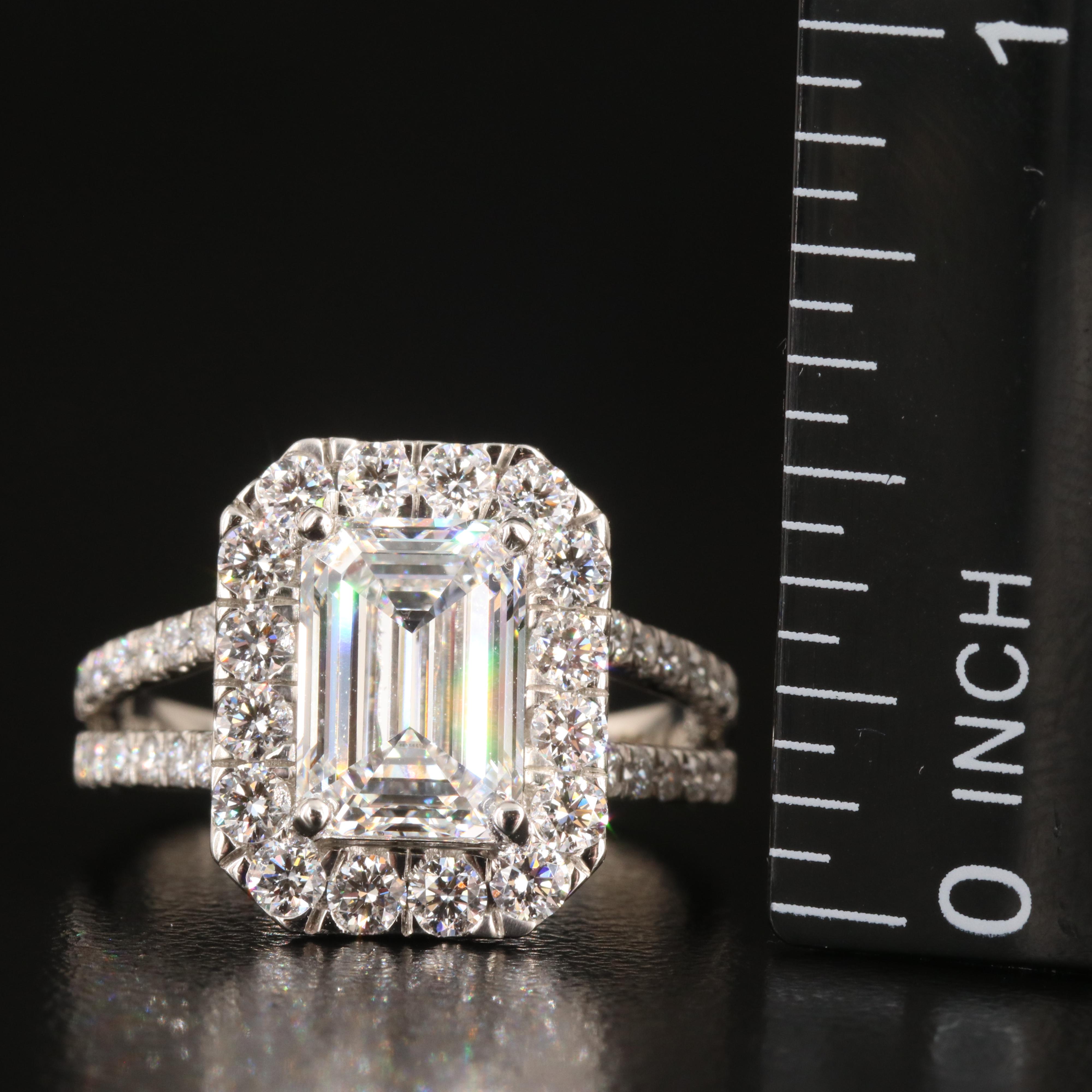 Platinum 3.46 CTW Lab Grown Diamond Ring with IGI Report