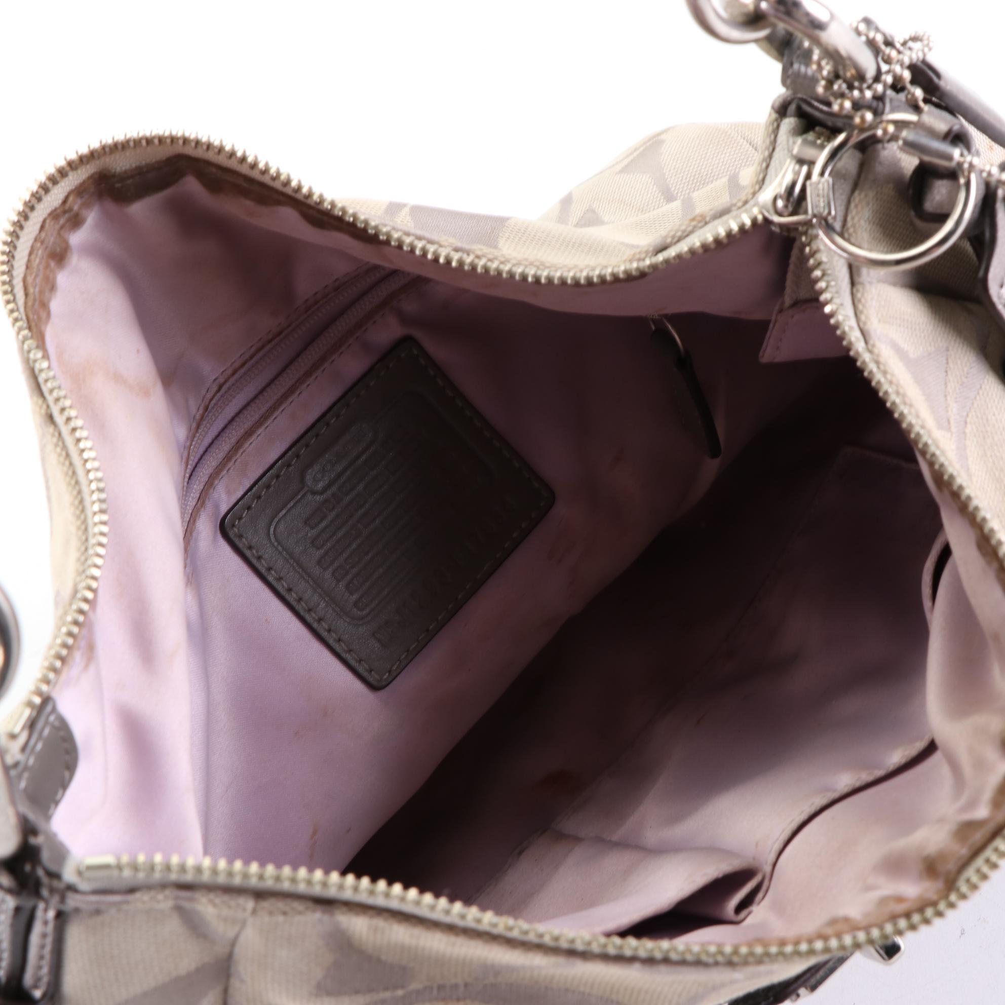 Coach Convertible Tote Bag and Shoulder Bag with Detachable Strap in Canvas