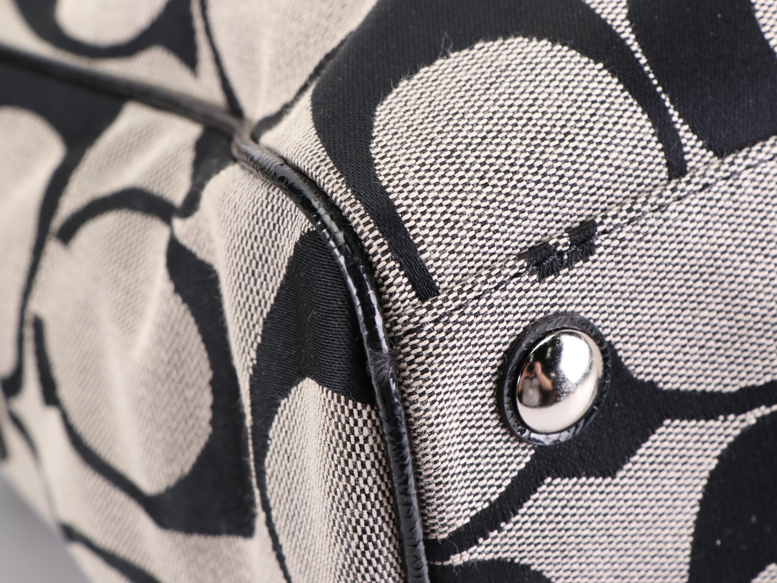 Coach Convertible Tote Bag and Shoulder Bag with Detachable Strap in Canvas