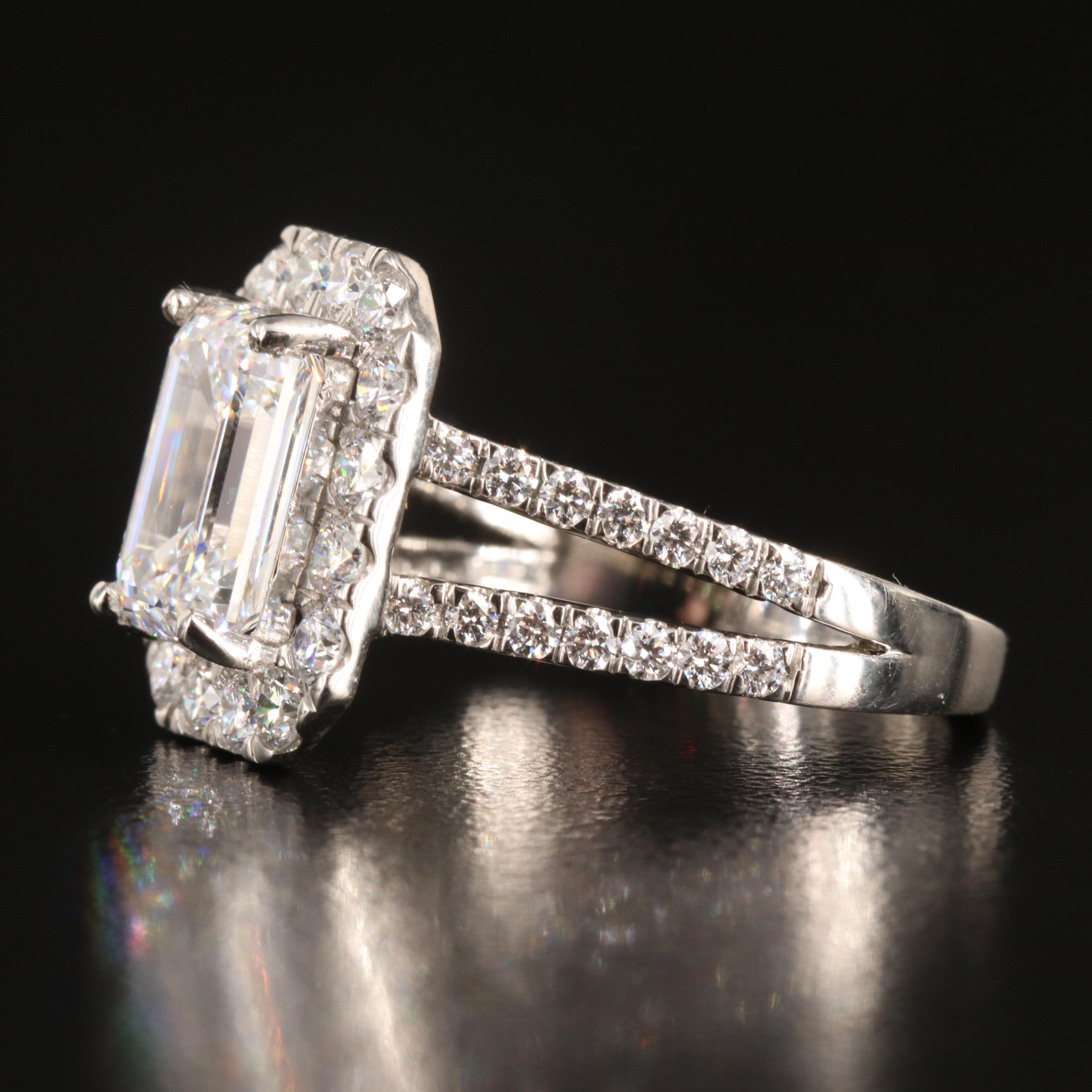 Platinum 3.46 CTW Lab Grown Diamond Ring with IGI Report