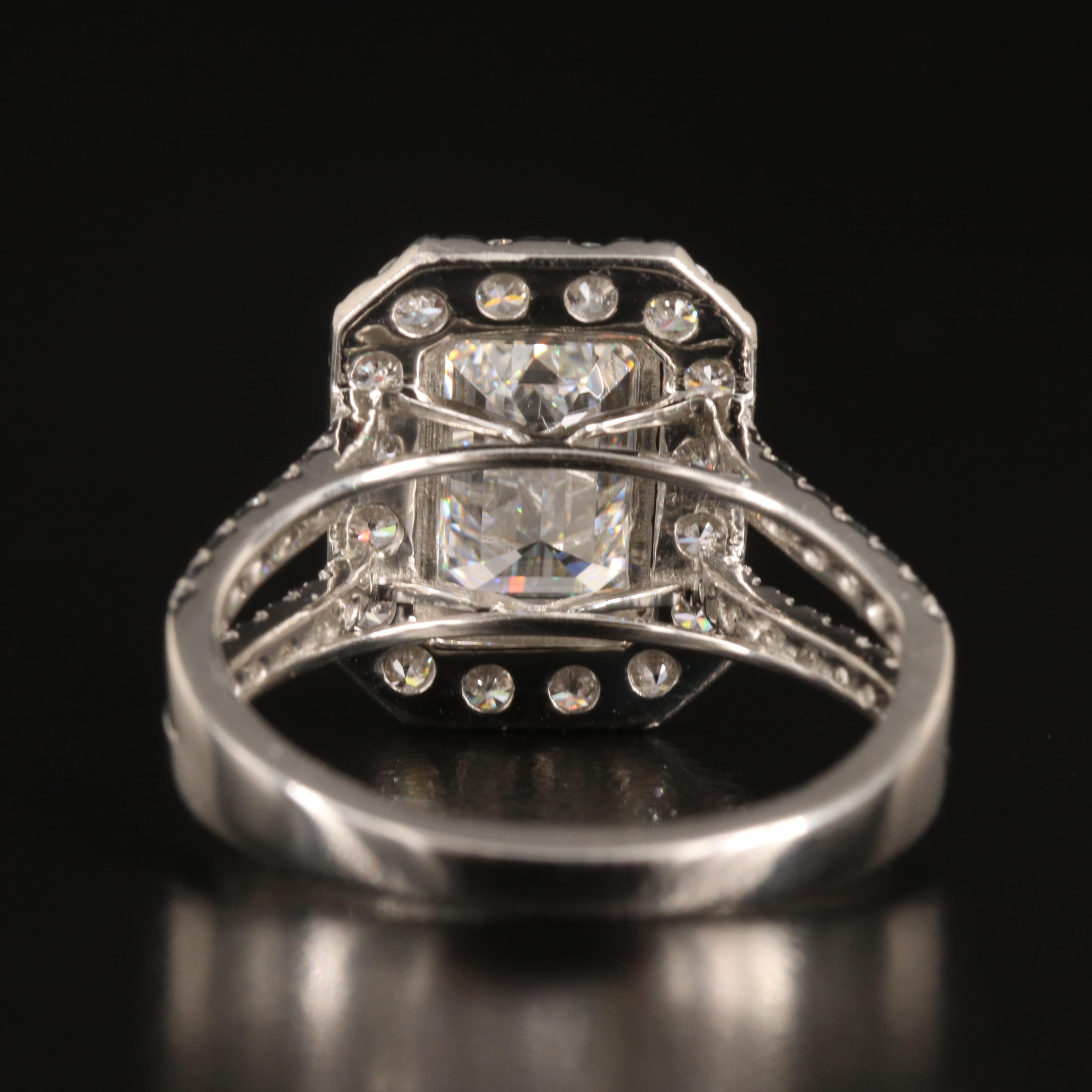 Platinum 3.46 CTW Lab Grown Diamond Ring with IGI Report