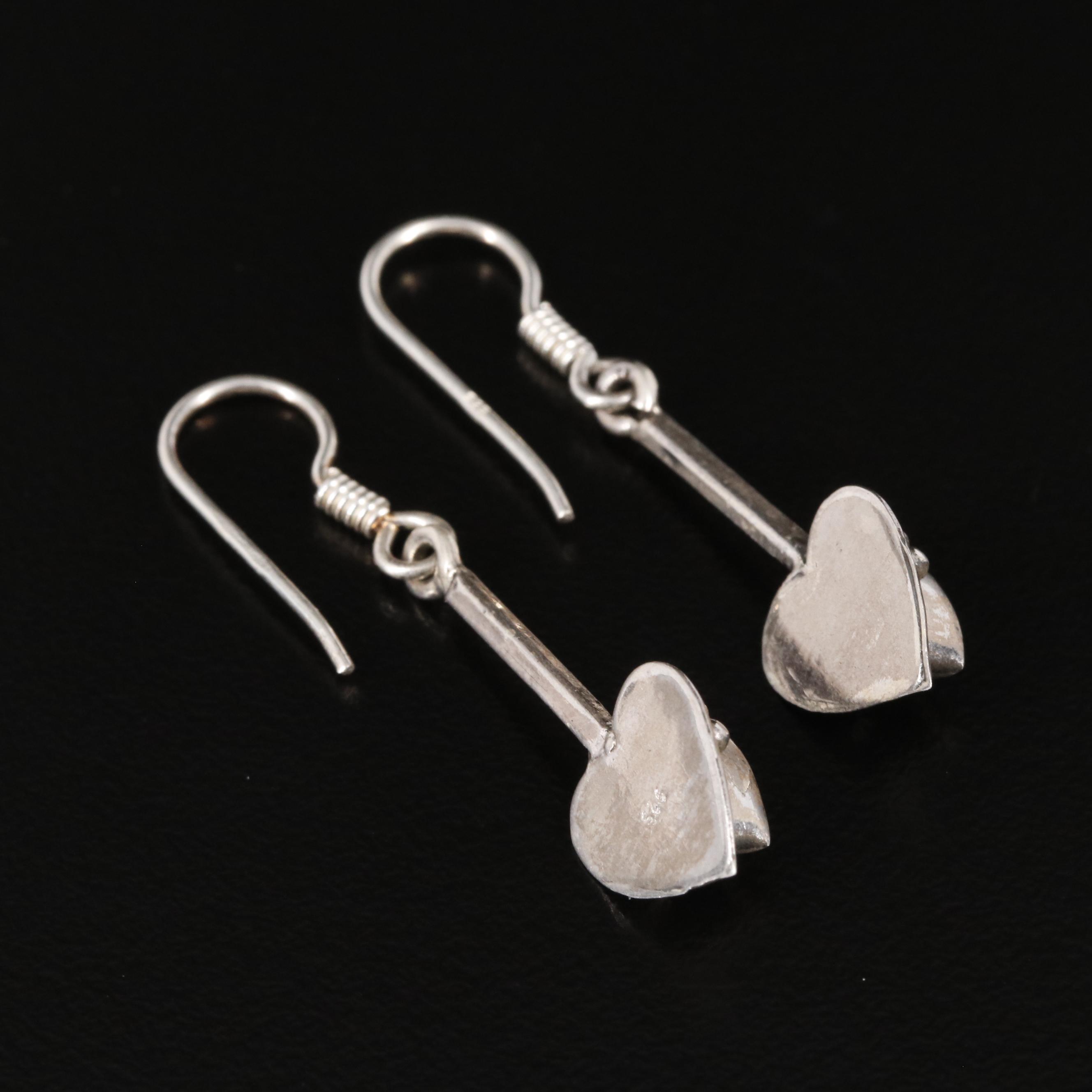 Sterling Sapphire Dangle Earrings