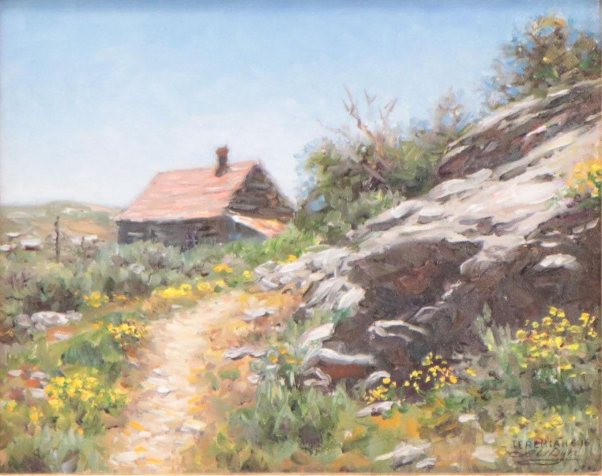 Larry Dyke Oil Painting of Landscape "Bodie Ghost Town in California"