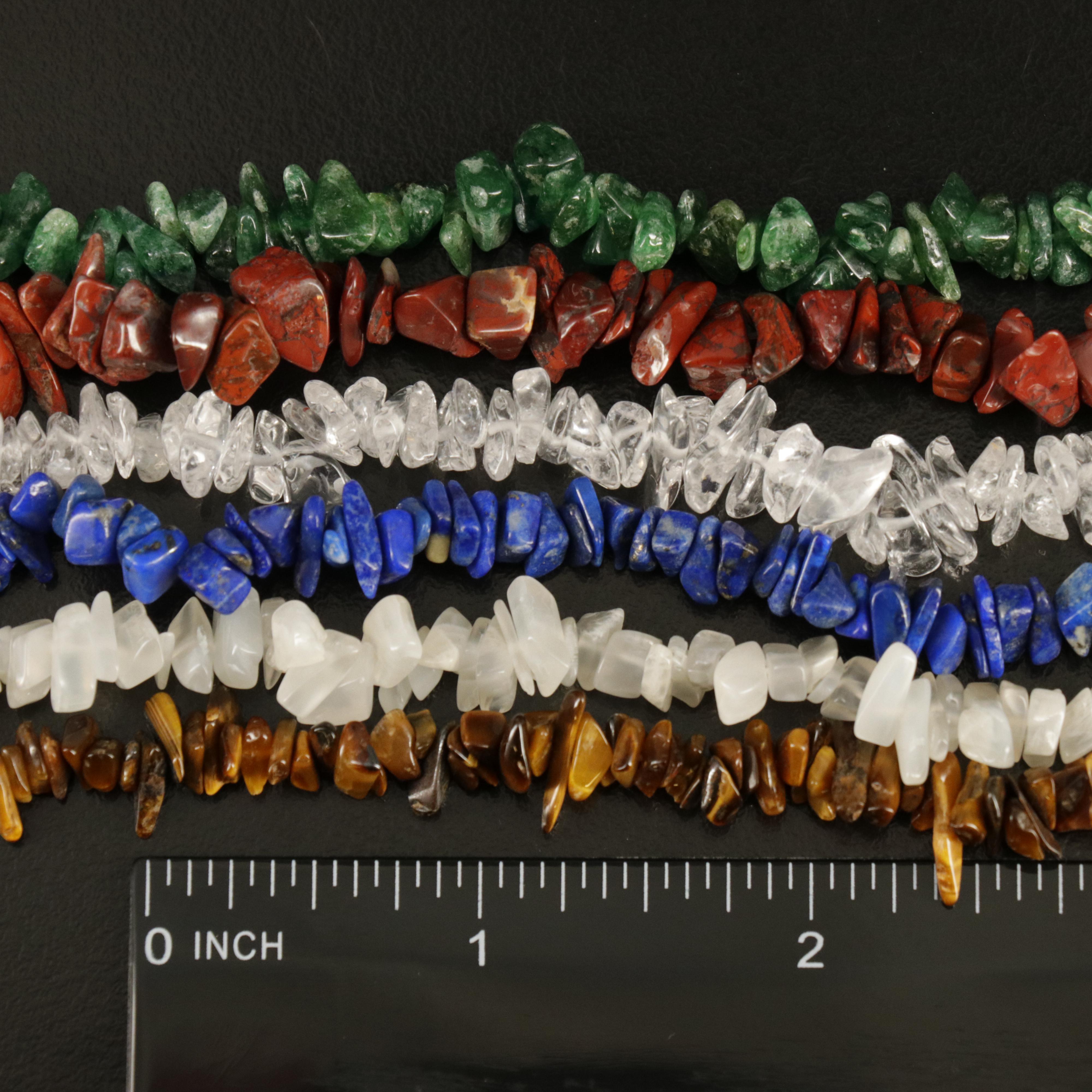 Beaded Necklaces Including Jasper, Amethyst and Lapis Lazuli