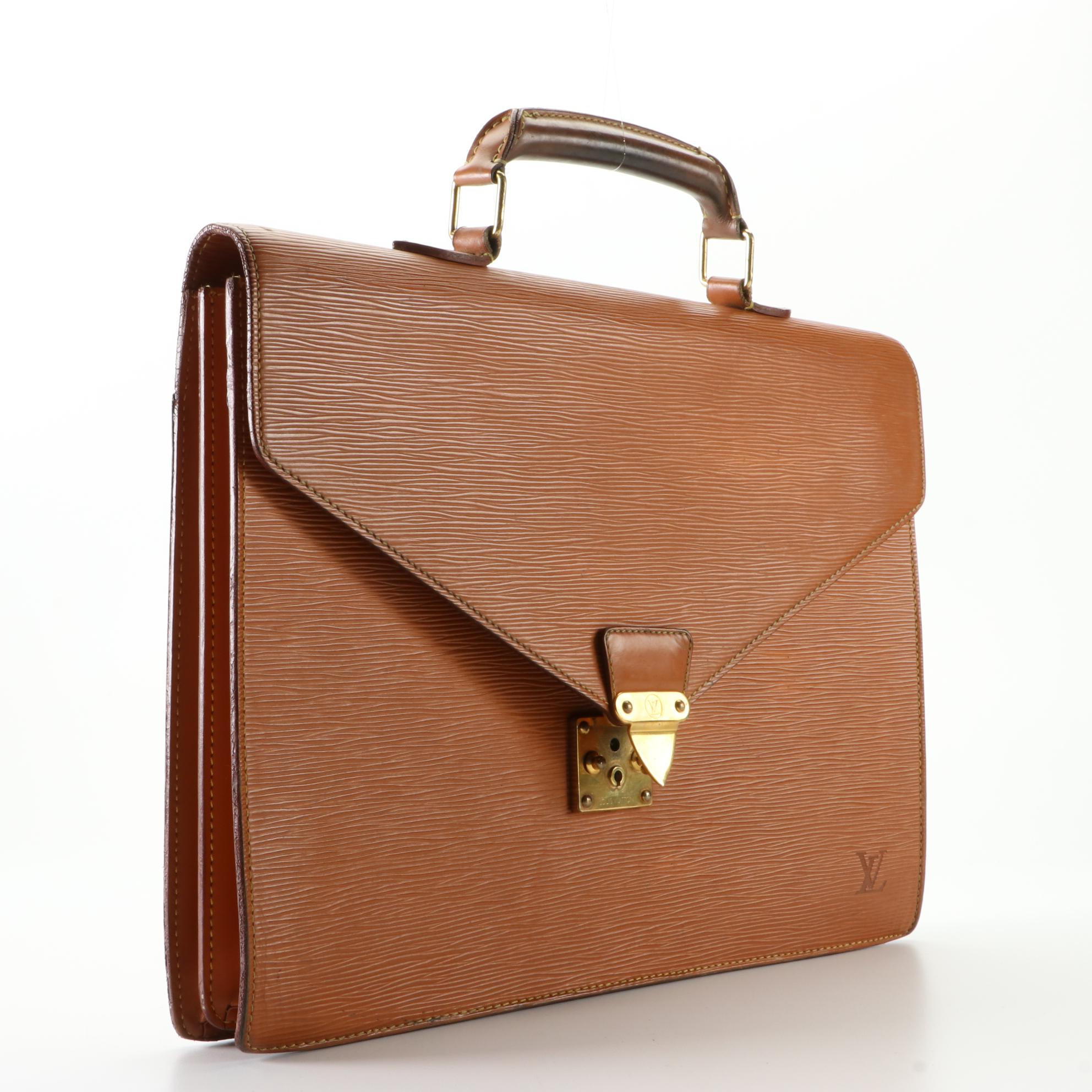 Louis Vuitton Ambassador Two Compartment Briefcase in Cipango Gold Epi Leather