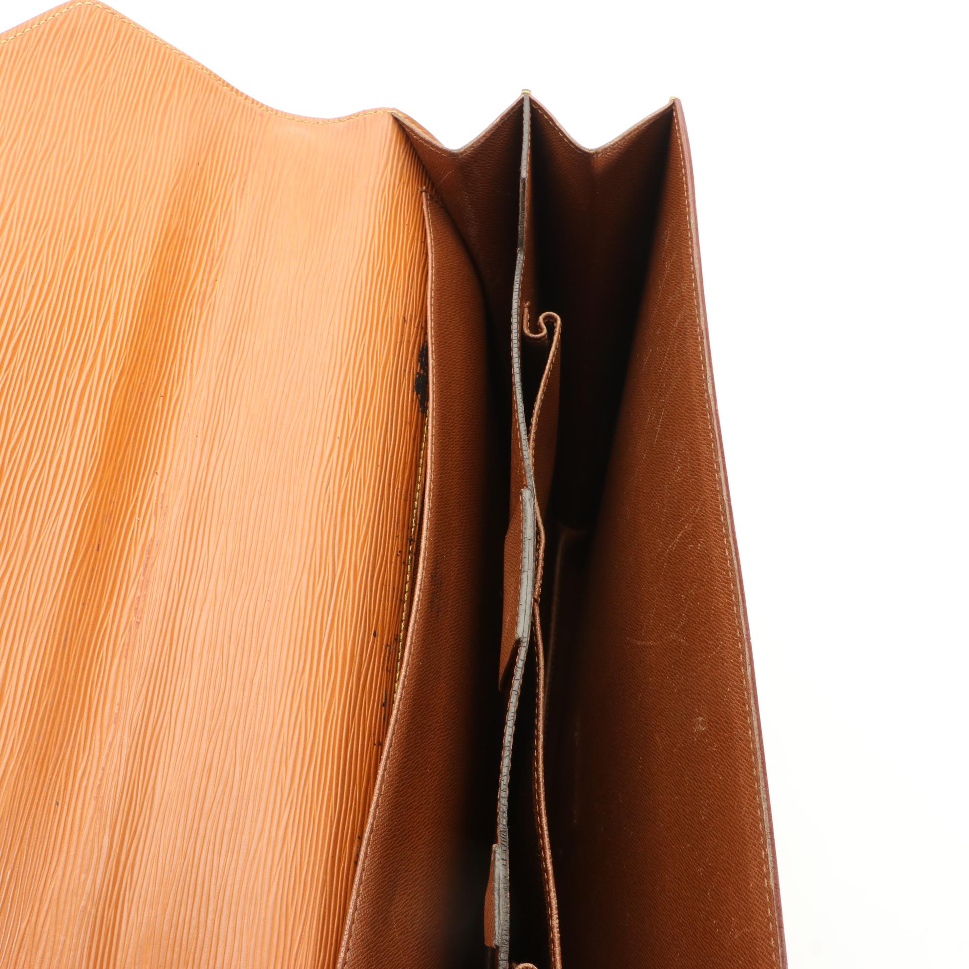 Louis Vuitton Ambassador Two Compartment Briefcase in Cipango Gold Epi Leather