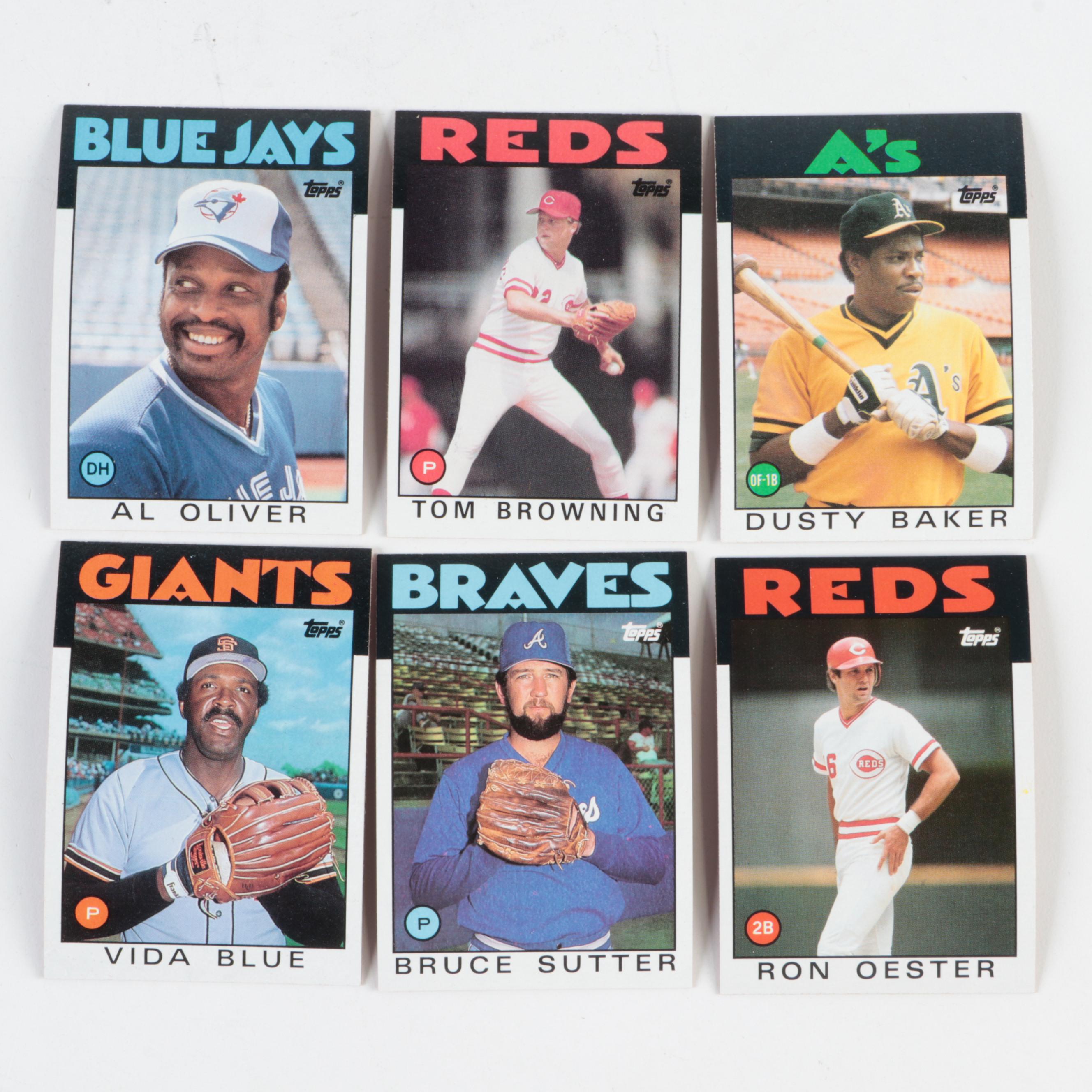 Topps Baseball Cards, Partial Sets with Rose, Fisk, Schmidt and More HOF, 1980s
