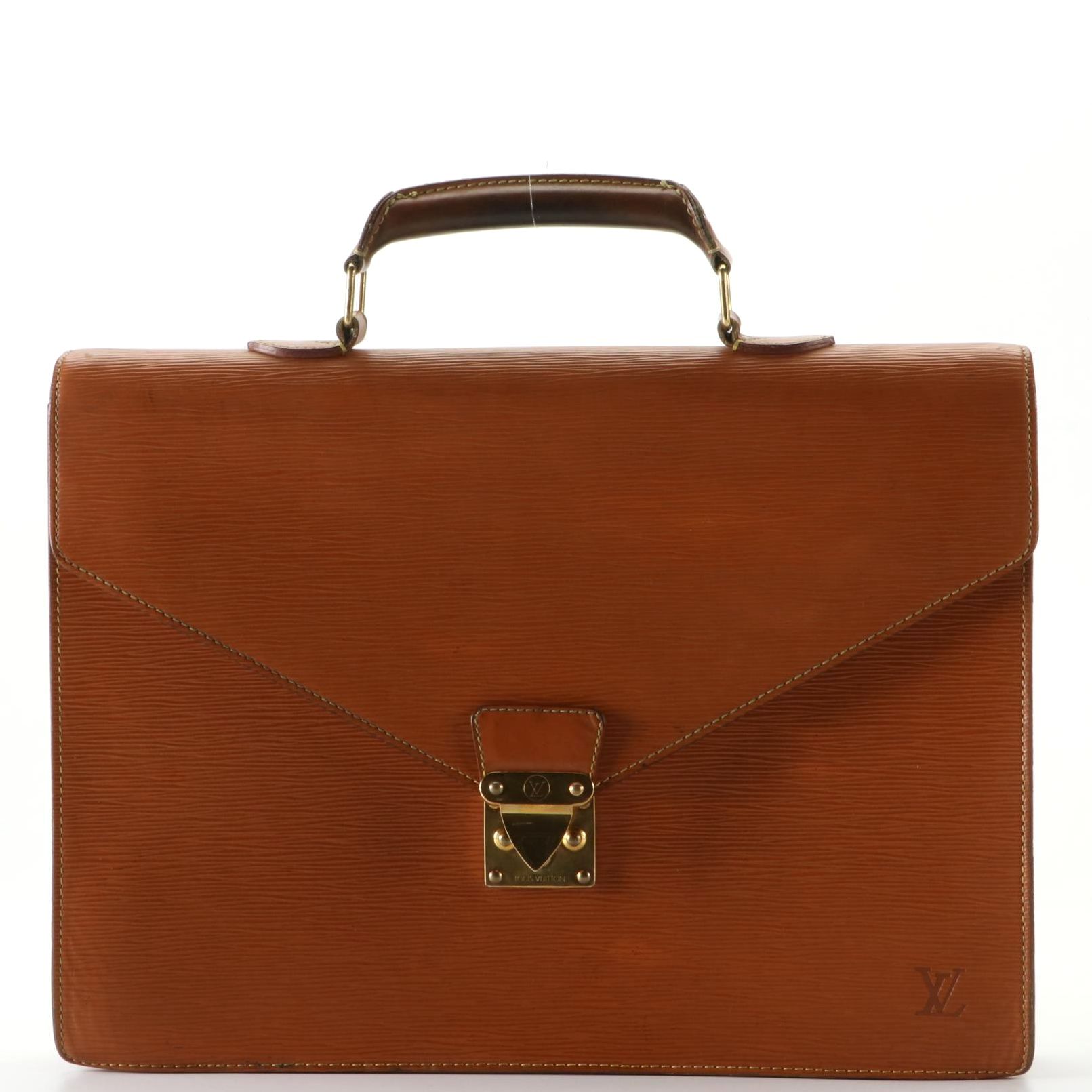 Louis Vuitton Ambassador Two Compartment Briefcase in Cipango Gold Epi Leather