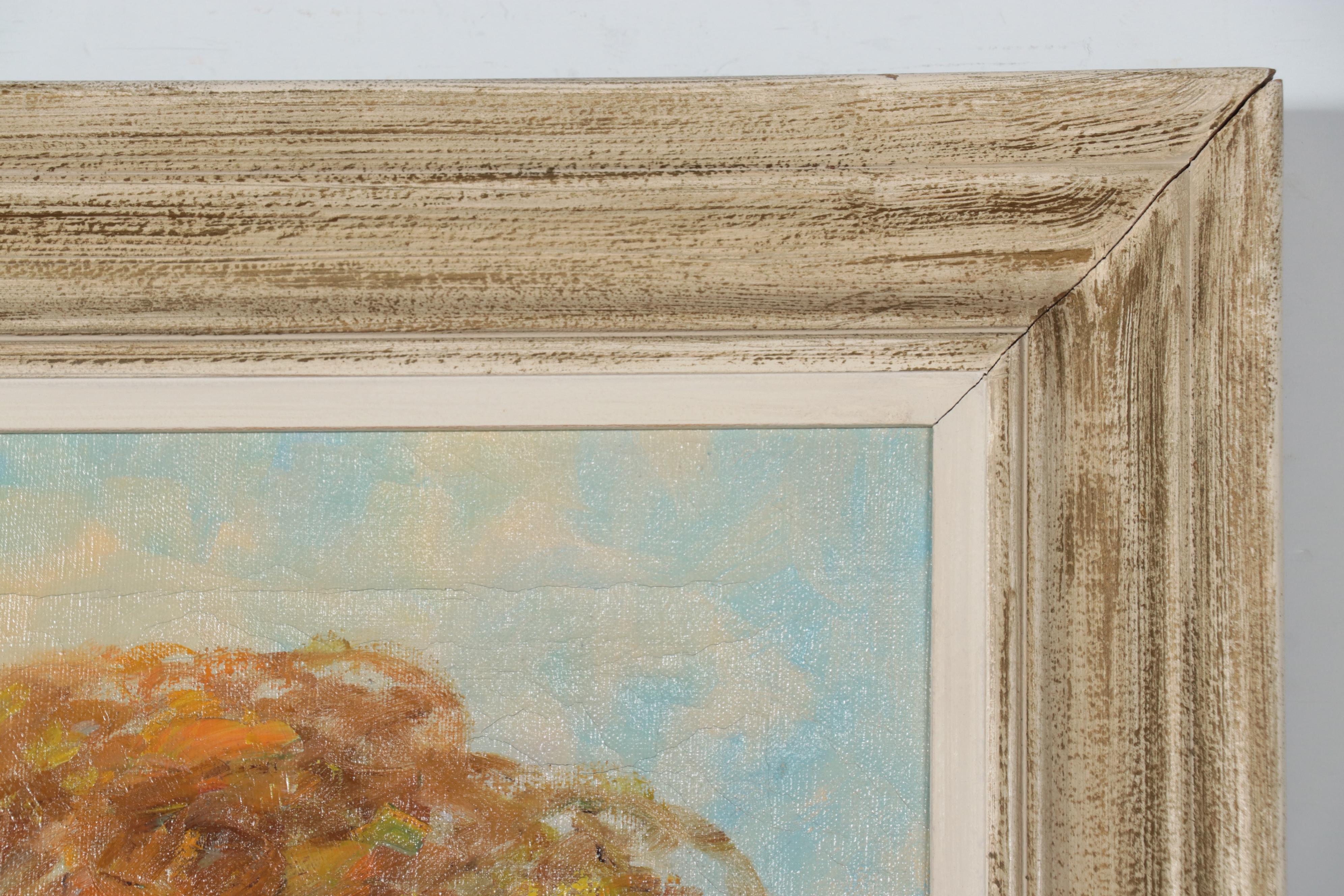 F. H. McKay Coastal Town Oil Painting "Autumn in the Village"