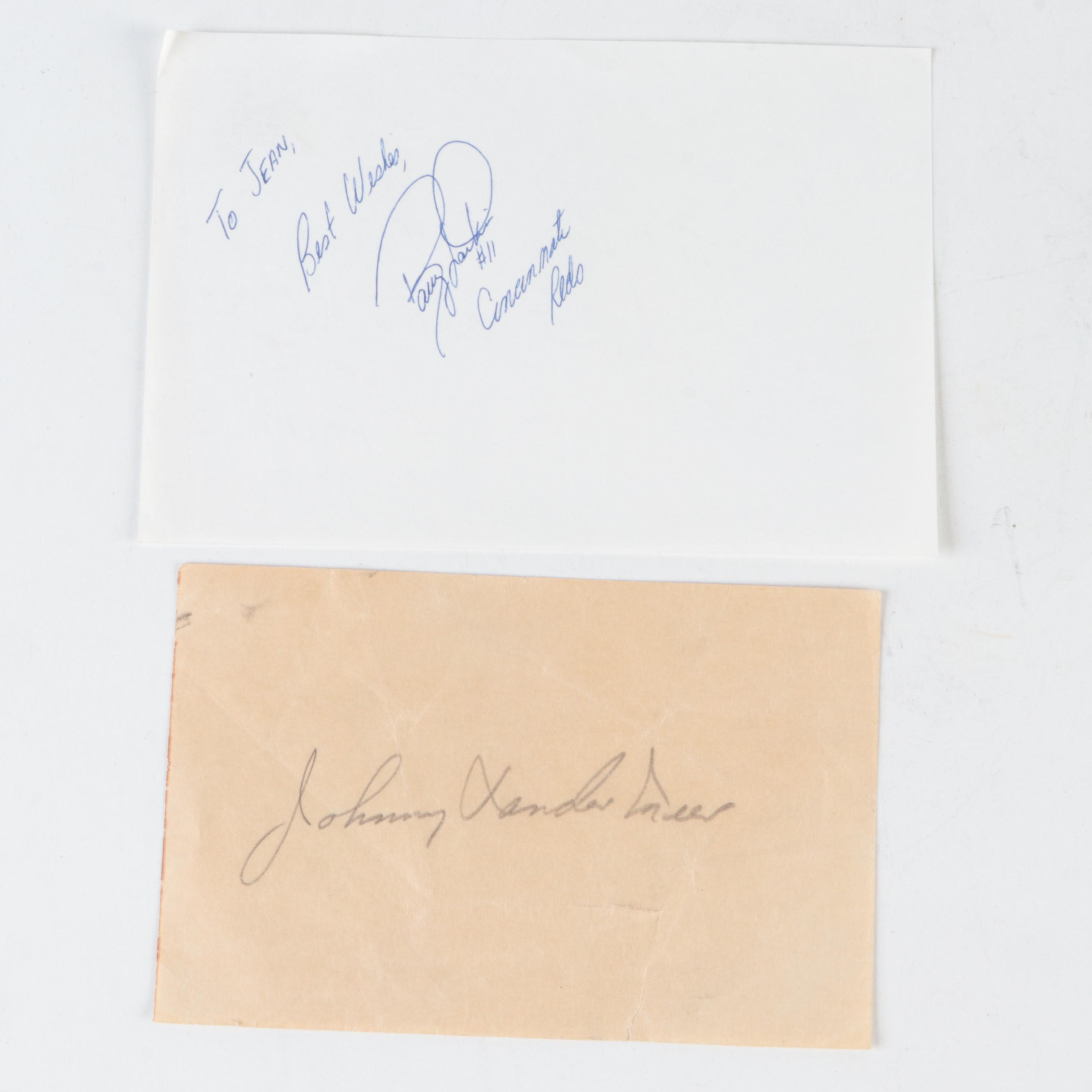 Cincinnati Reds Signed Cutouts, Baseball Cards and More with Larkin, Others