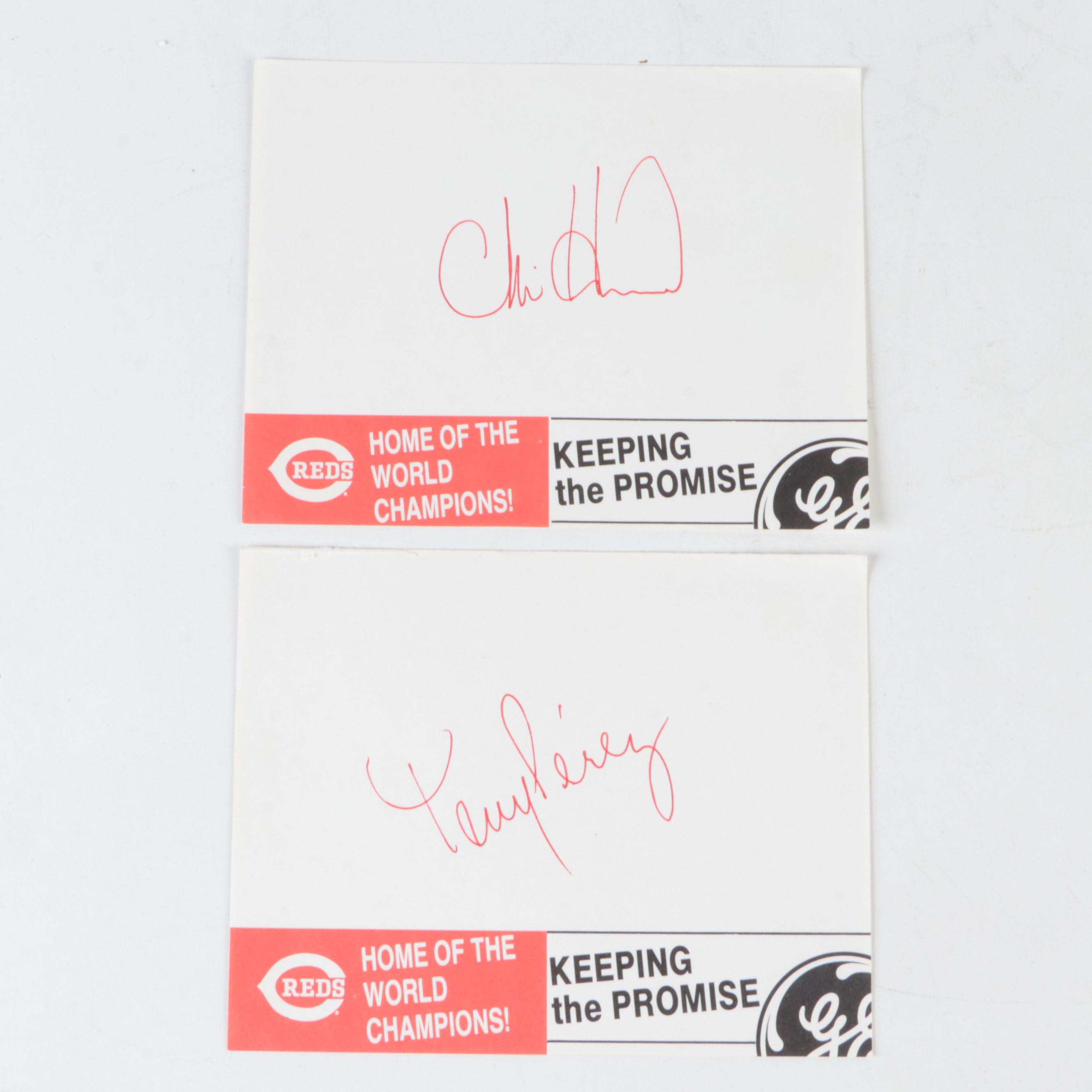 Cincinnati Reds Signed Cutouts, Baseball Cards and More with Larkin, Others