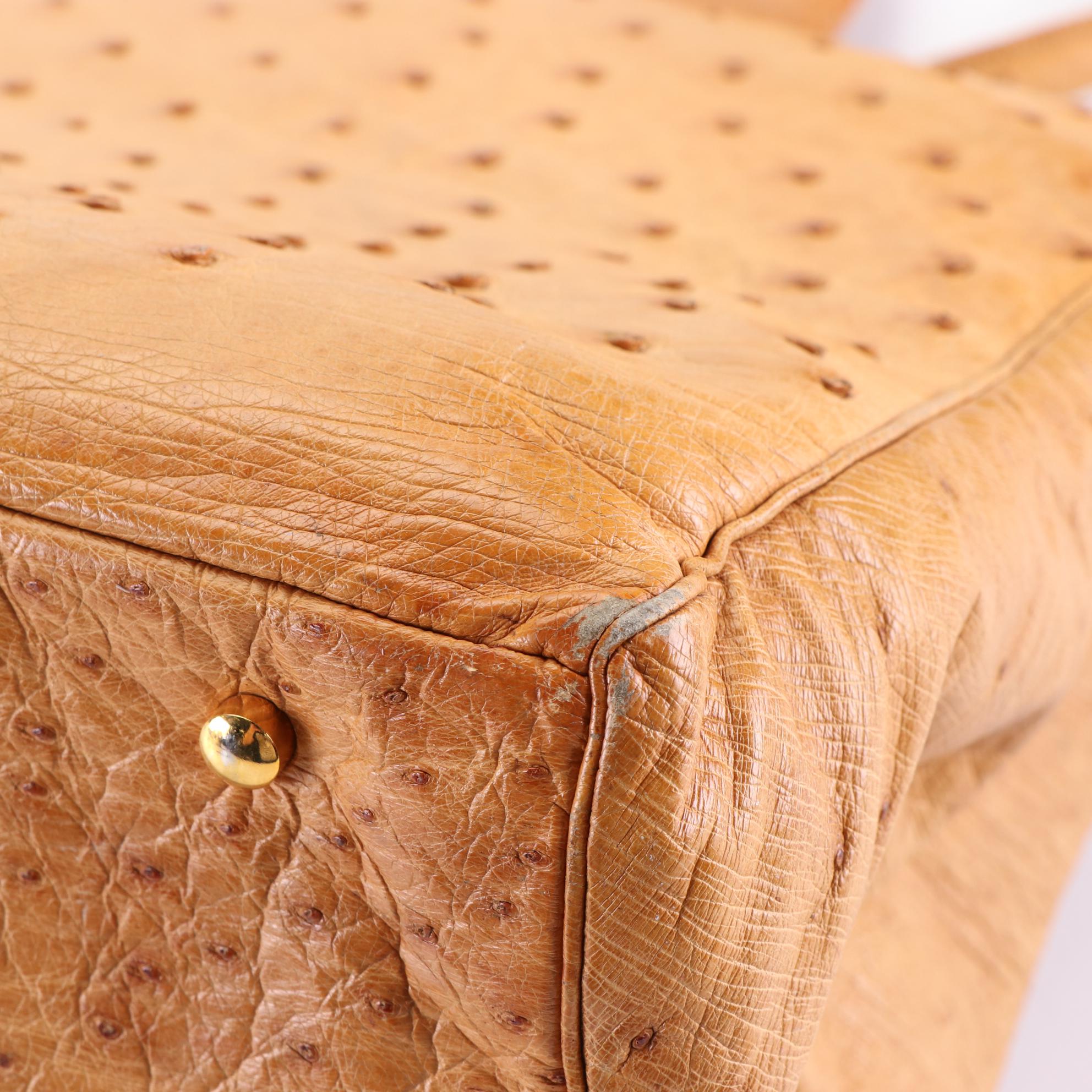 Judith Leiber Satchel in Ostrich Leather