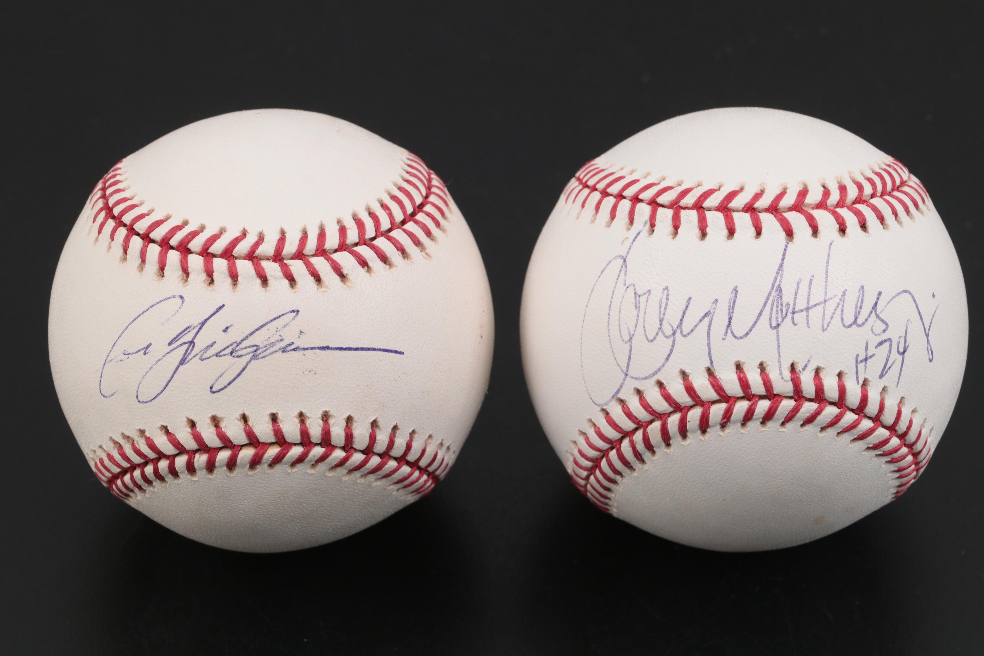 L.A. Angels Mathews Jr., Weaver, Ryan, Iannetta, Isringhausen Signed Baseballs