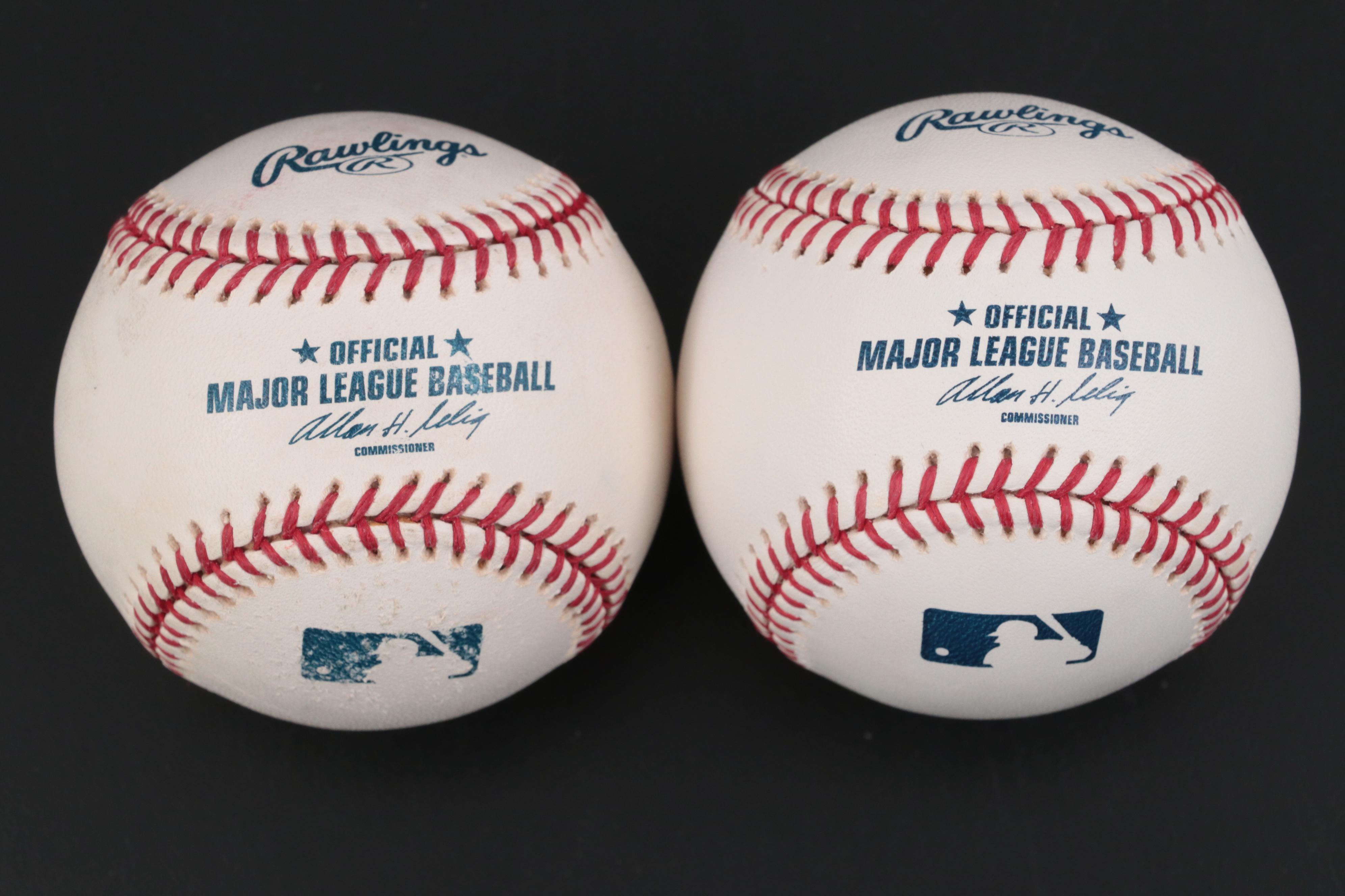 L.A. Angels Mathews Jr., Weaver, Ryan, Iannetta, Isringhausen Signed Baseballs