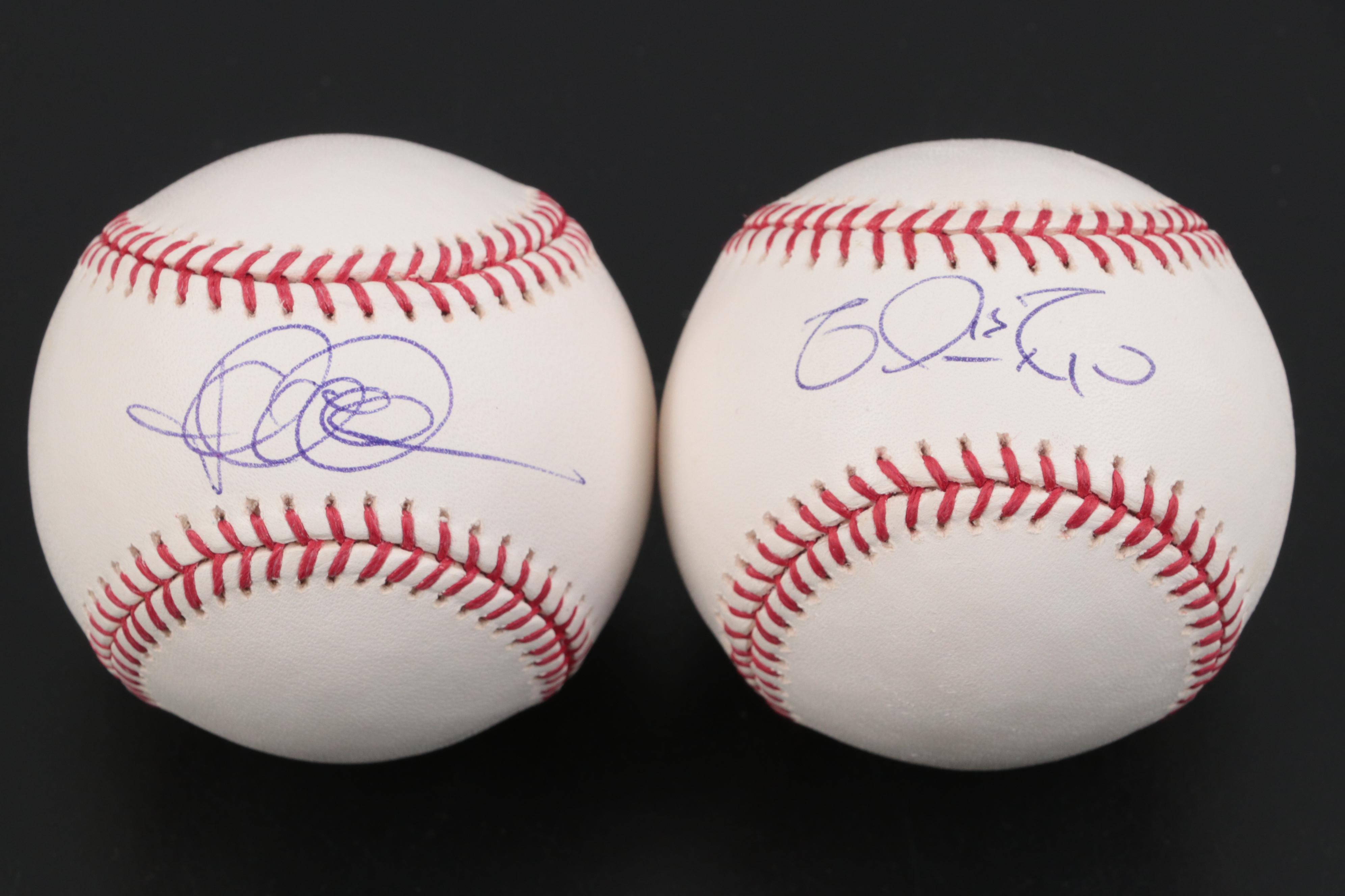 L.A. Angels Mathews Jr., Weaver, Ryan, Iannetta, Isringhausen Signed Baseballs