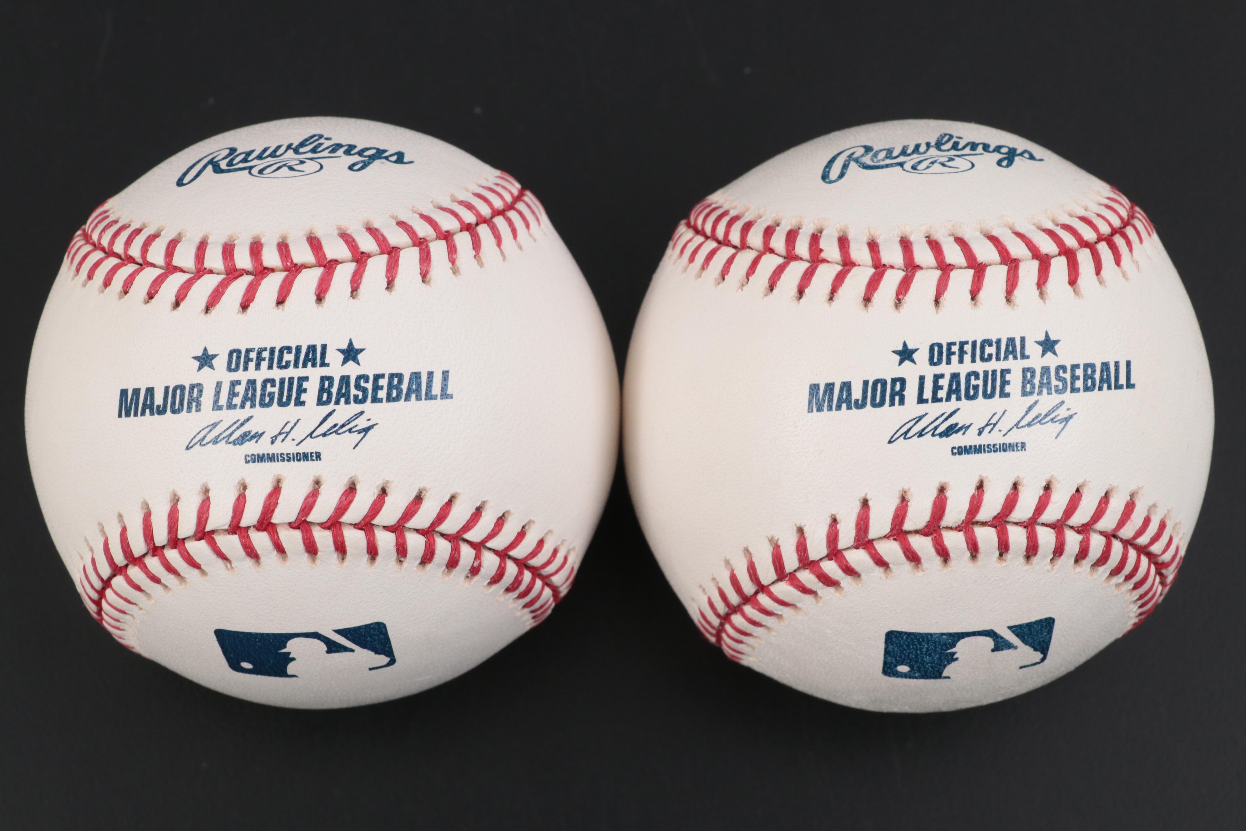 L.A. Angels Mathews Jr., Weaver, Ryan, Iannetta, Isringhausen Signed Baseballs