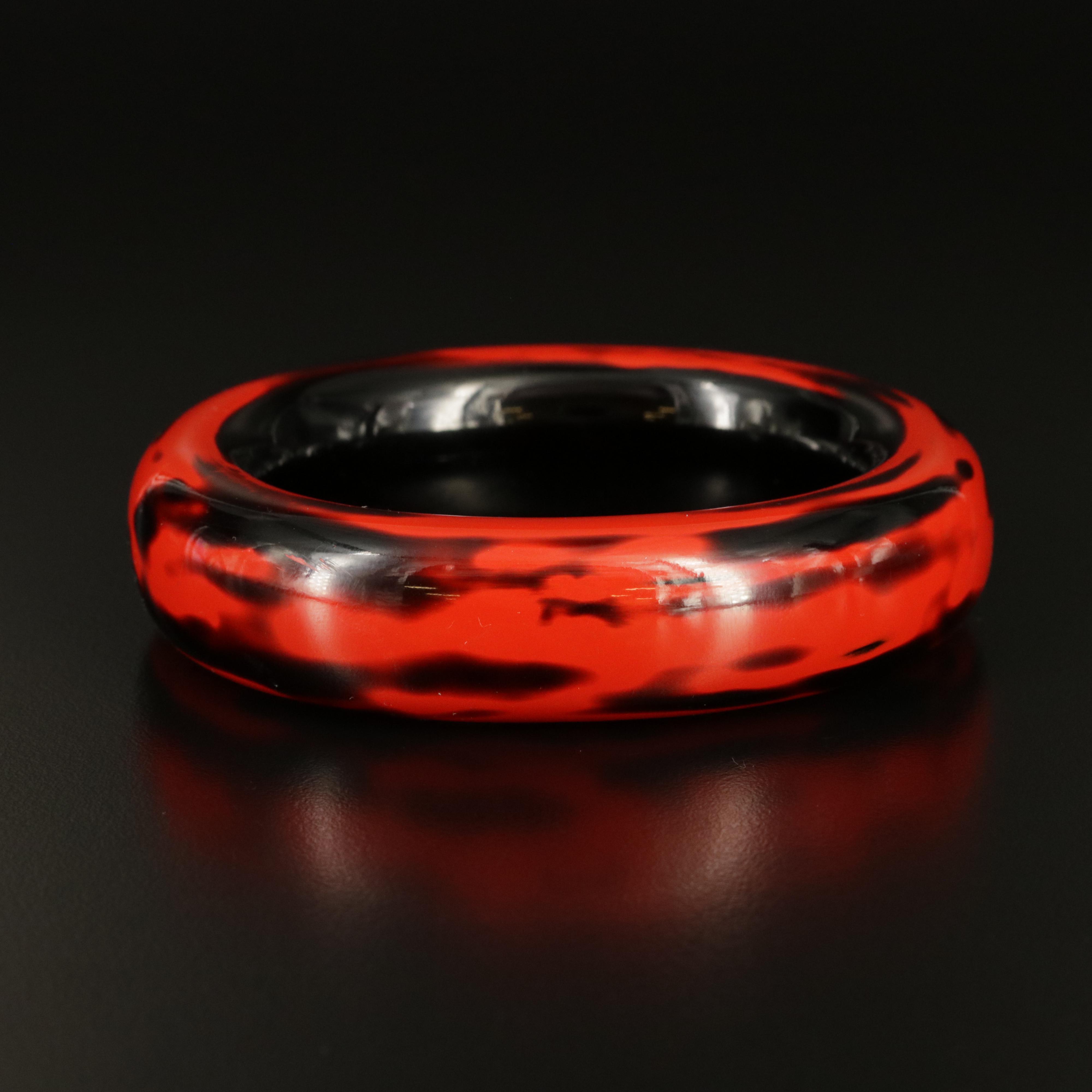 Elsa Peretti for Tiffany & Co. Lacquer Over Japanese Hardwood Bangle