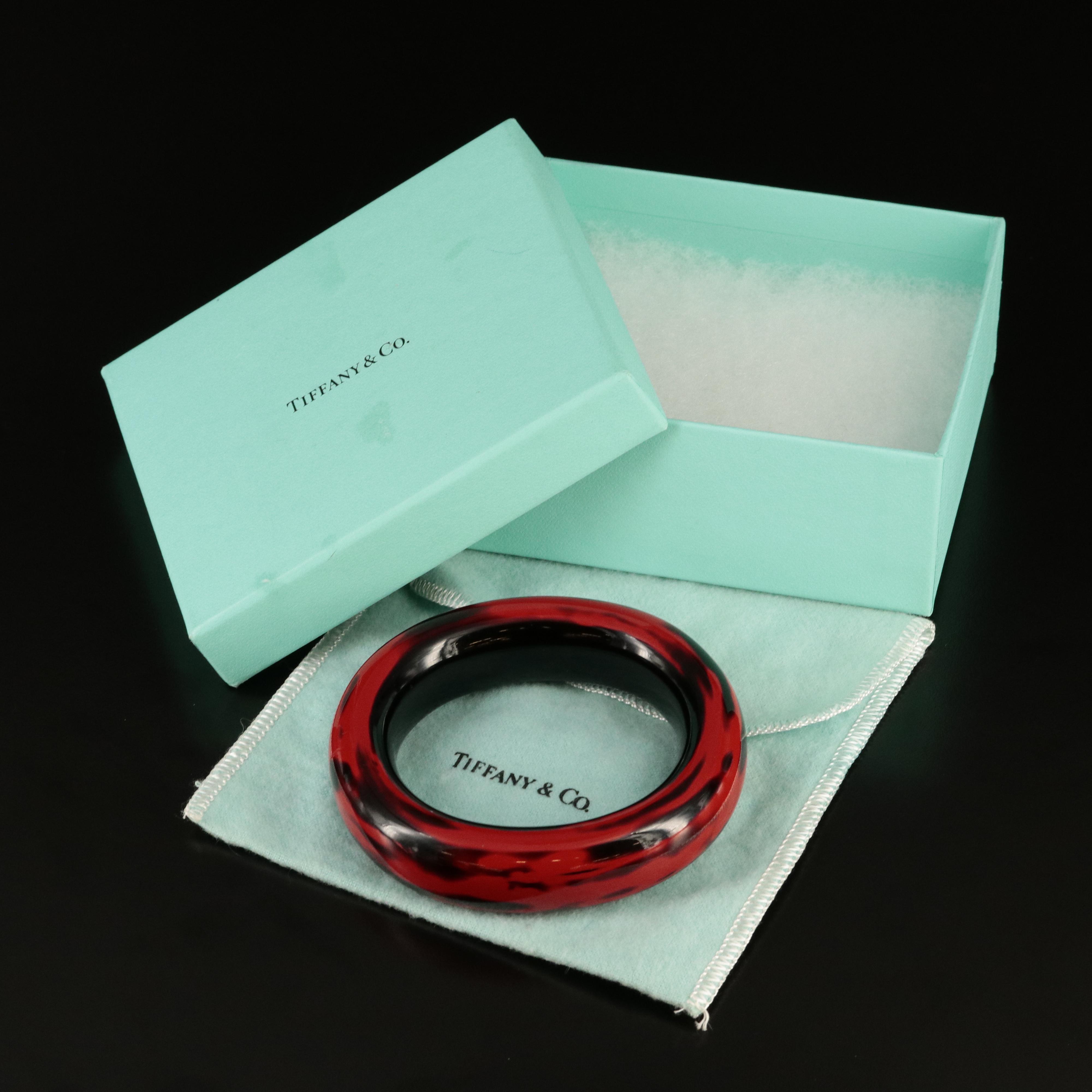 Elsa Peretti for Tiffany & Co. Lacquer Over Japanese Hardwood Bangle