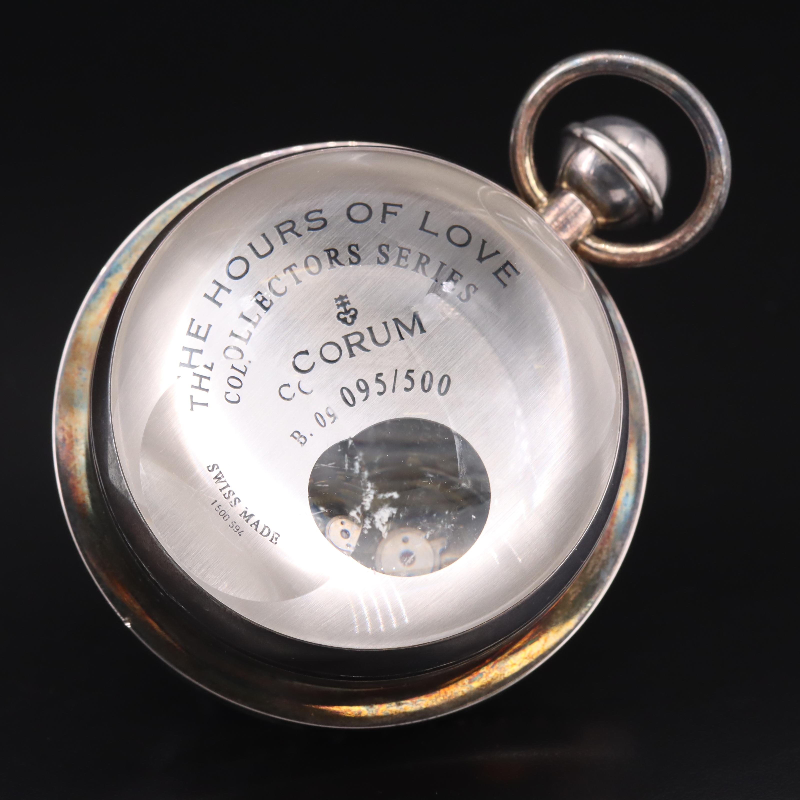 Corum "Hours of Love" Animated Erotic Sterling Silver Table Watch