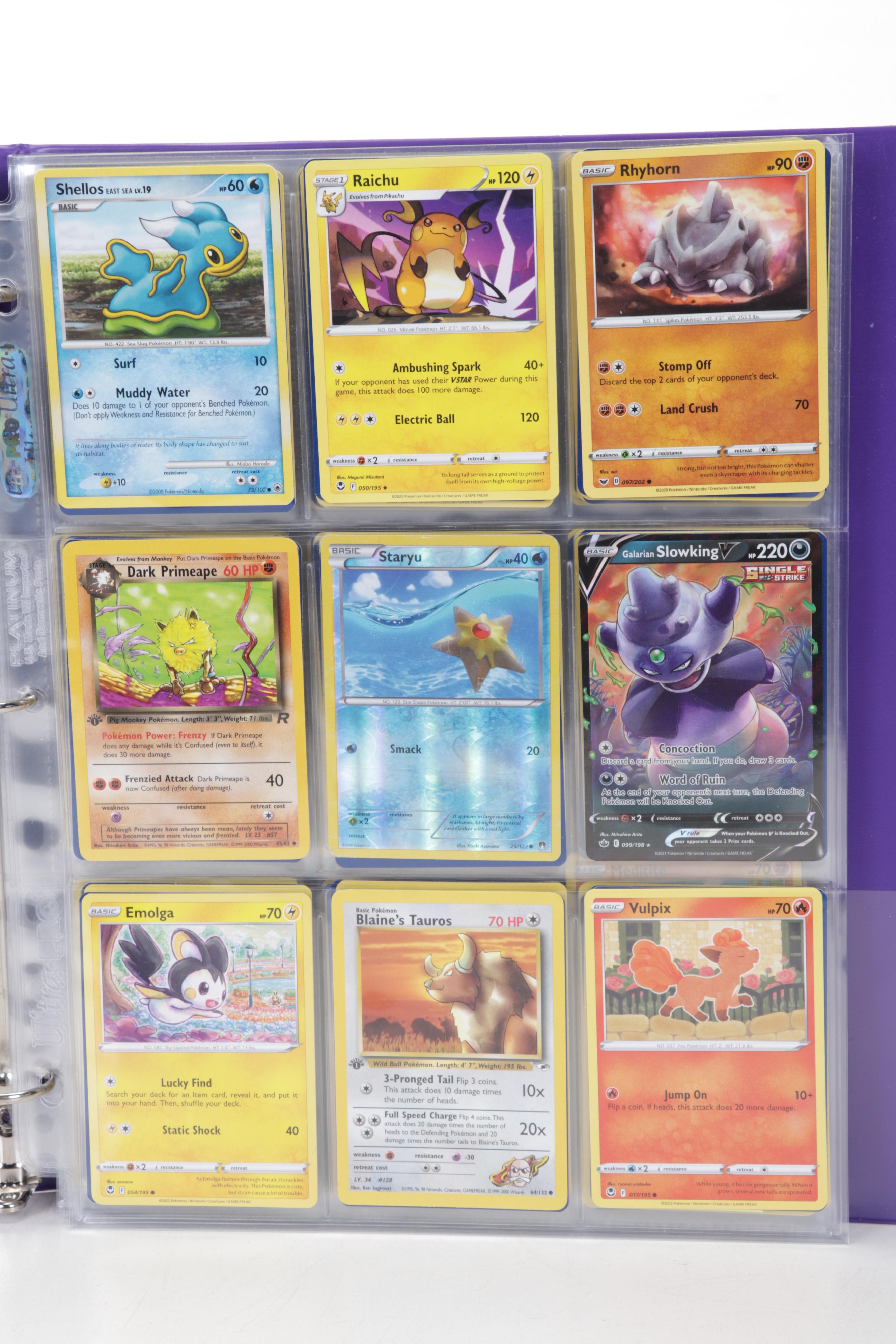 Pokémon Trading Cards Including First Edition Blaine's Tauros and Dark Primeape