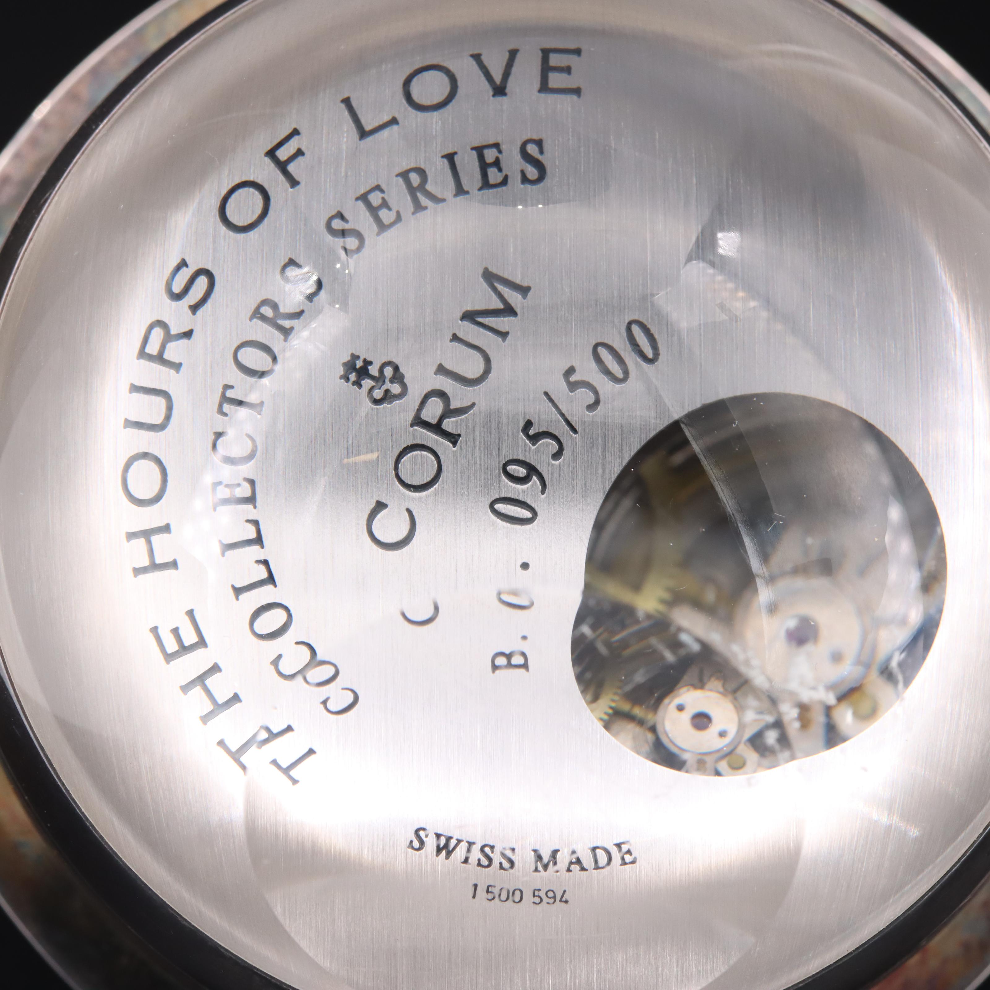 Corum "Hours of Love" Animated Erotic Sterling Silver Table Watch