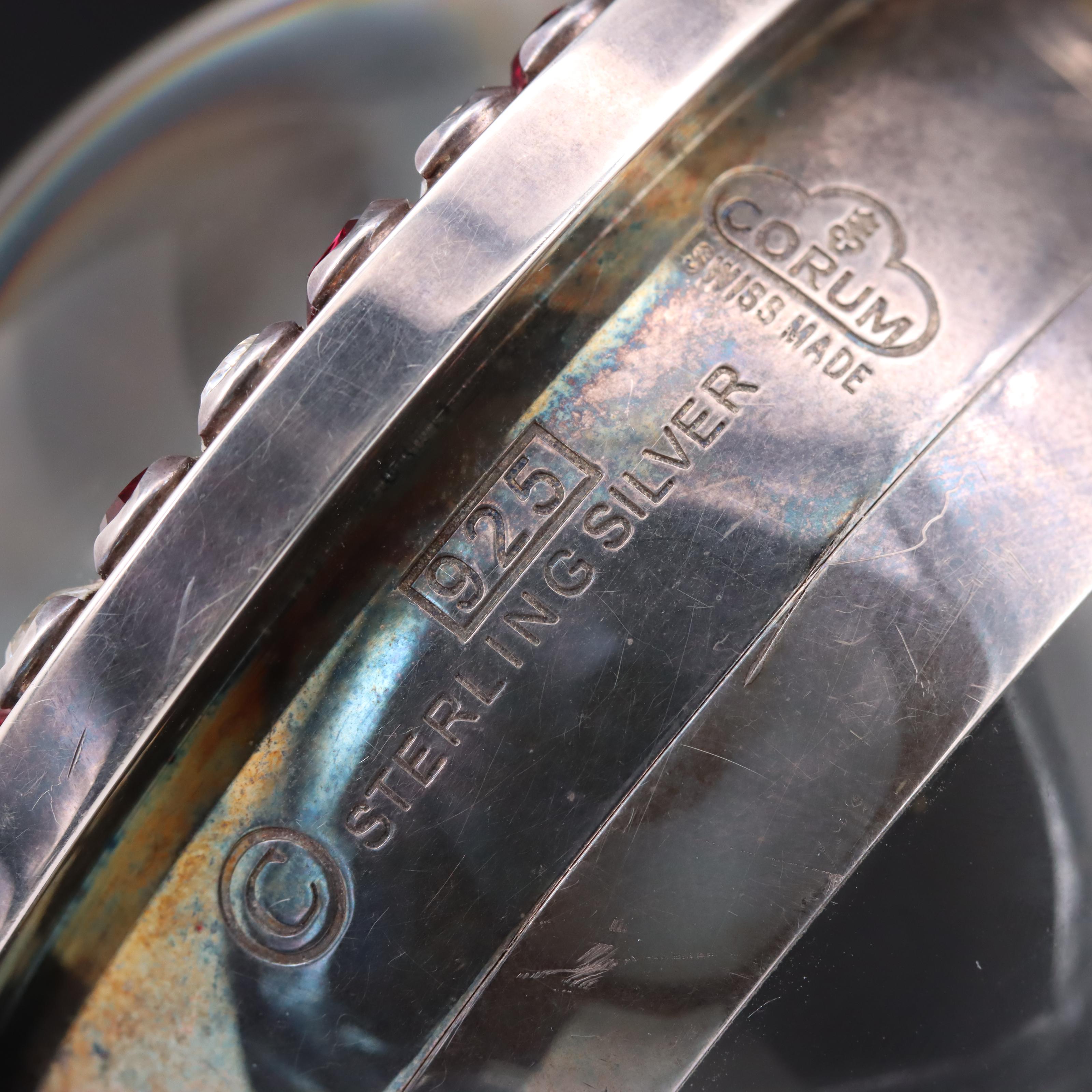 Corum "Hours of Love" Animated Erotic Sterling Silver Table Watch