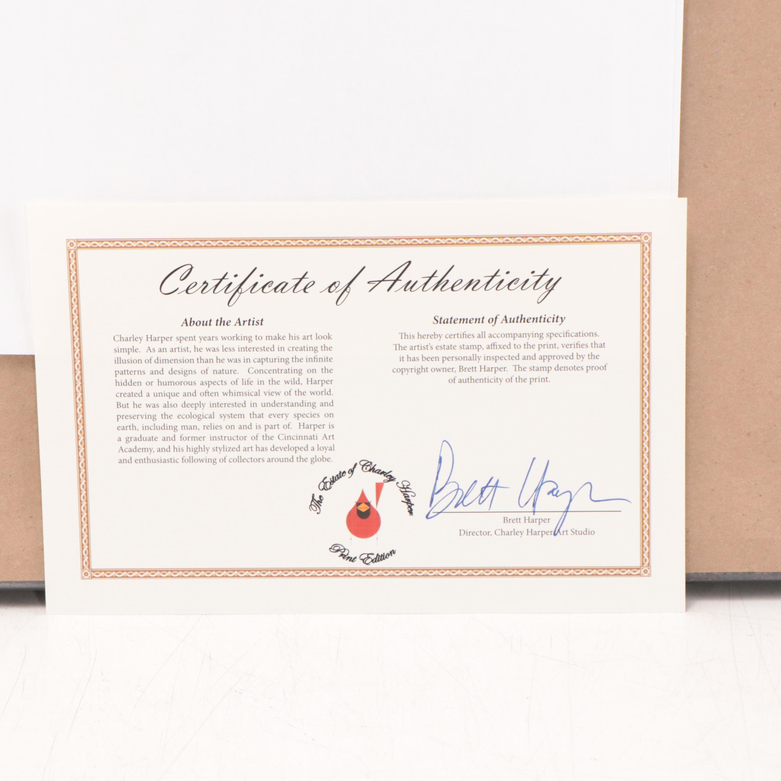 Charley Harper Serigraph "Cornprone," 1976