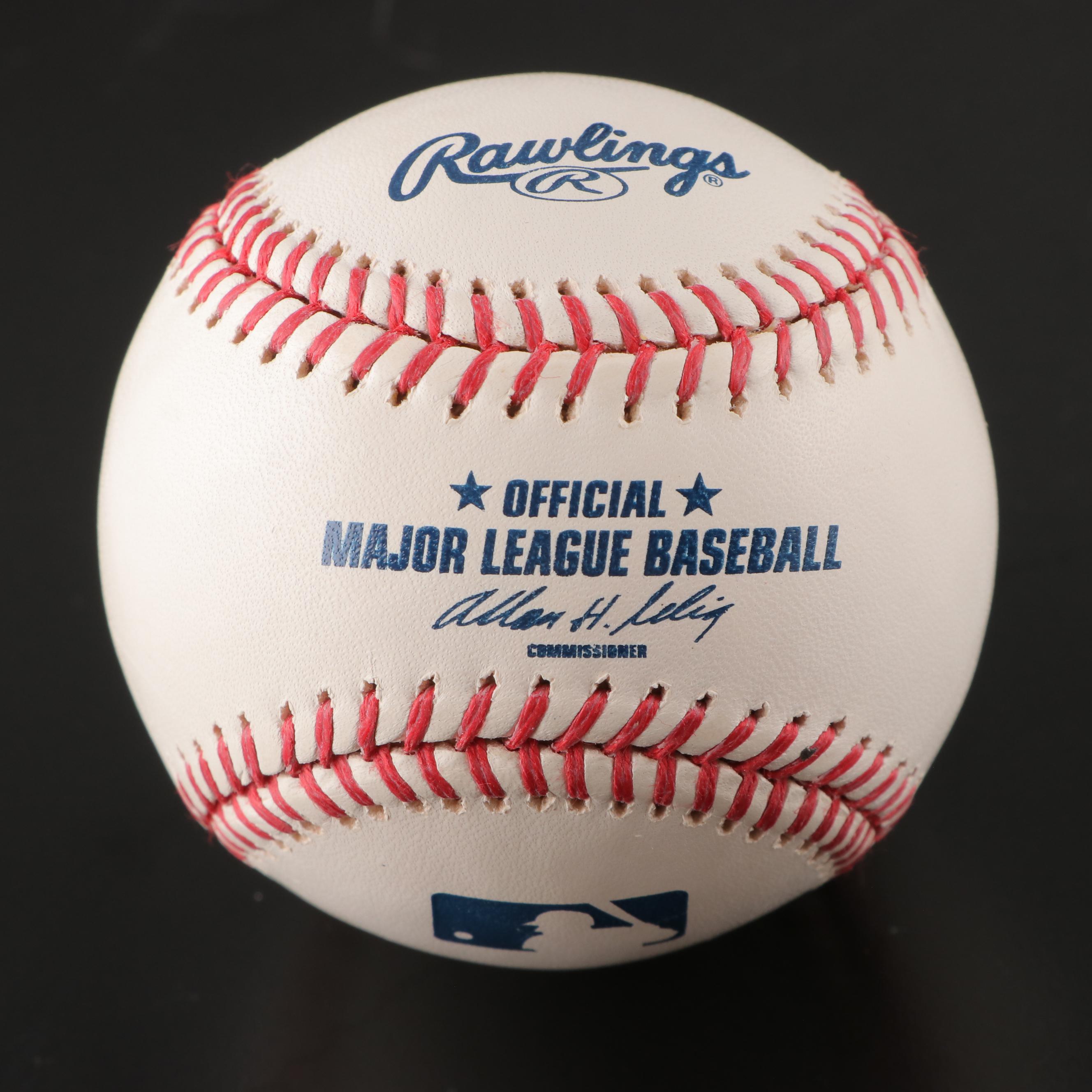 Tulowitzki, Bahnsen, Hernández, Gordon, Crowe Yankees, Indians Signed Baseballs