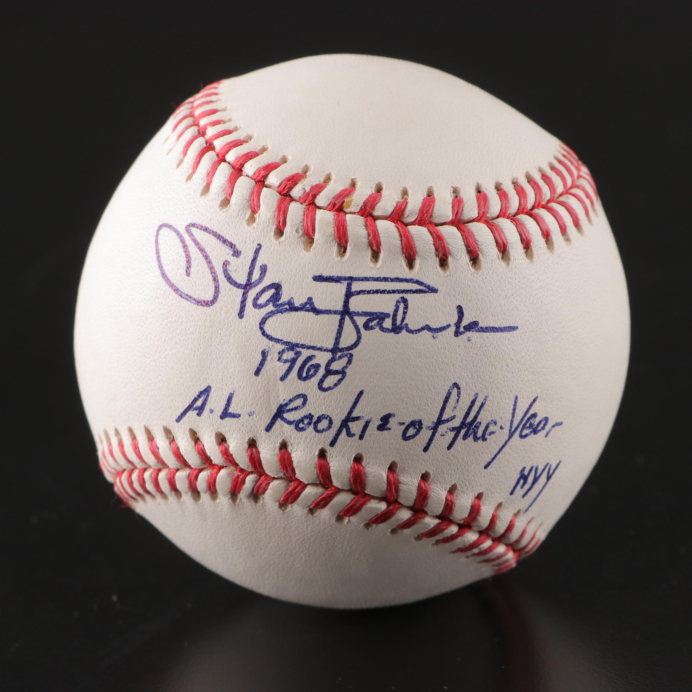 Tulowitzki, Bahnsen, Hernández, Gordon, Crowe Yankees, Indians Signed Baseballs