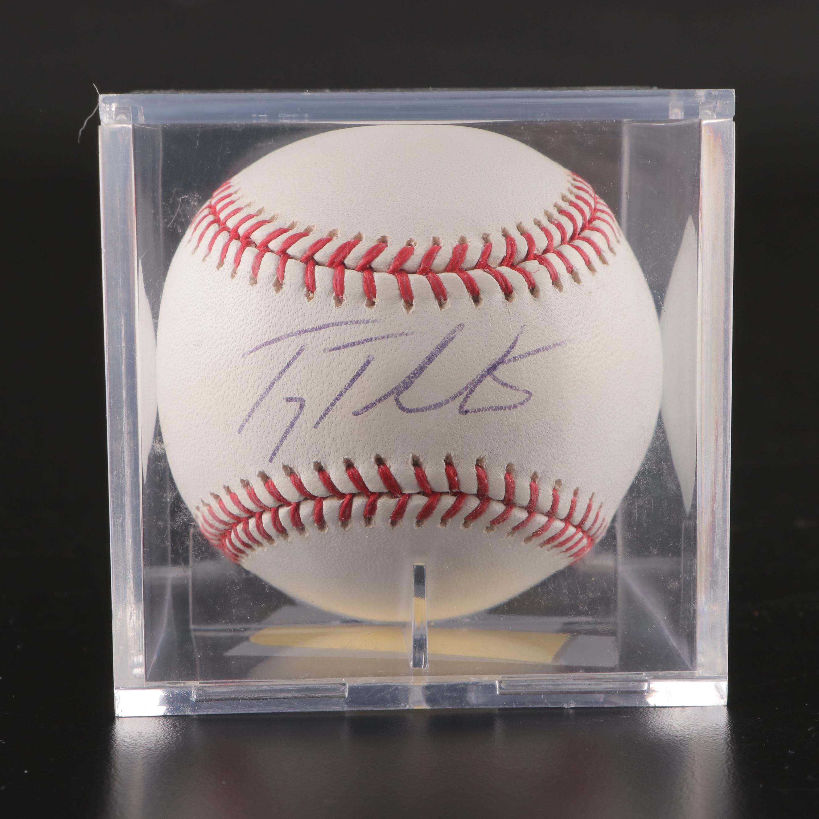 Tulowitzki, Bahnsen, Hernández, Gordon, Crowe Yankees, Indians Signed Baseballs