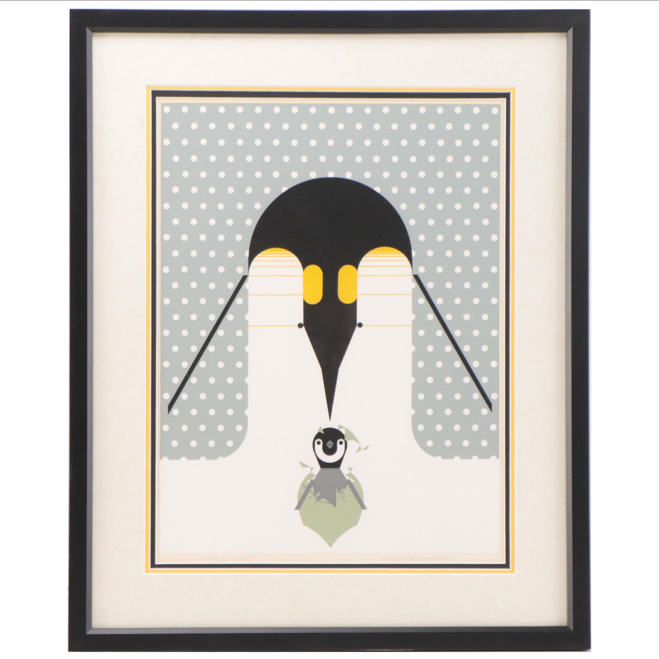 Charley Harper Serigraph "Brrrthday," 1977