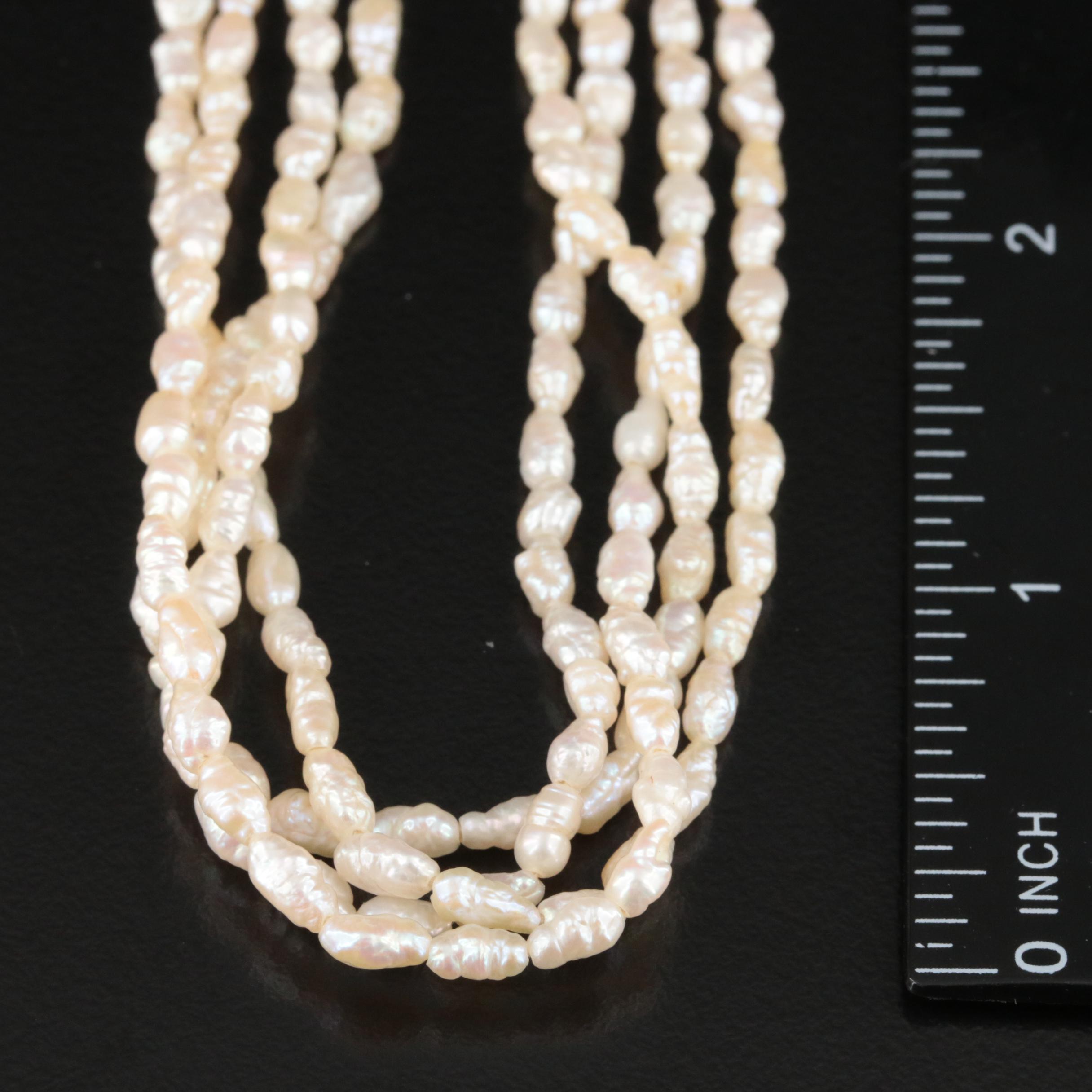 Pearl Necklace with 14K Clasp