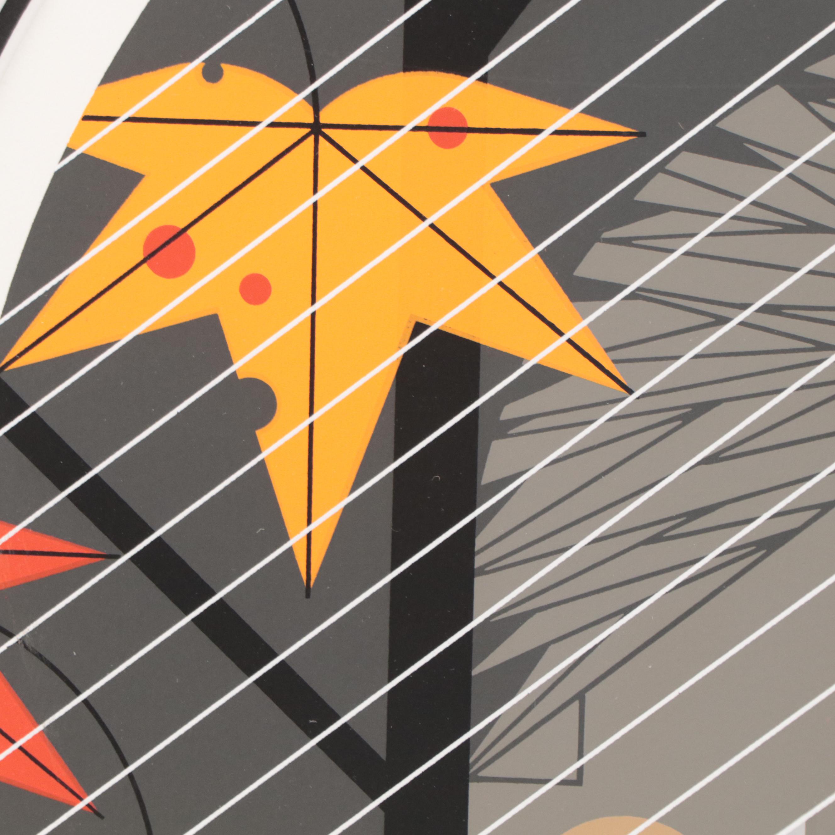 Charley Harper Serigraph "Squirrel in a Squall," 1983