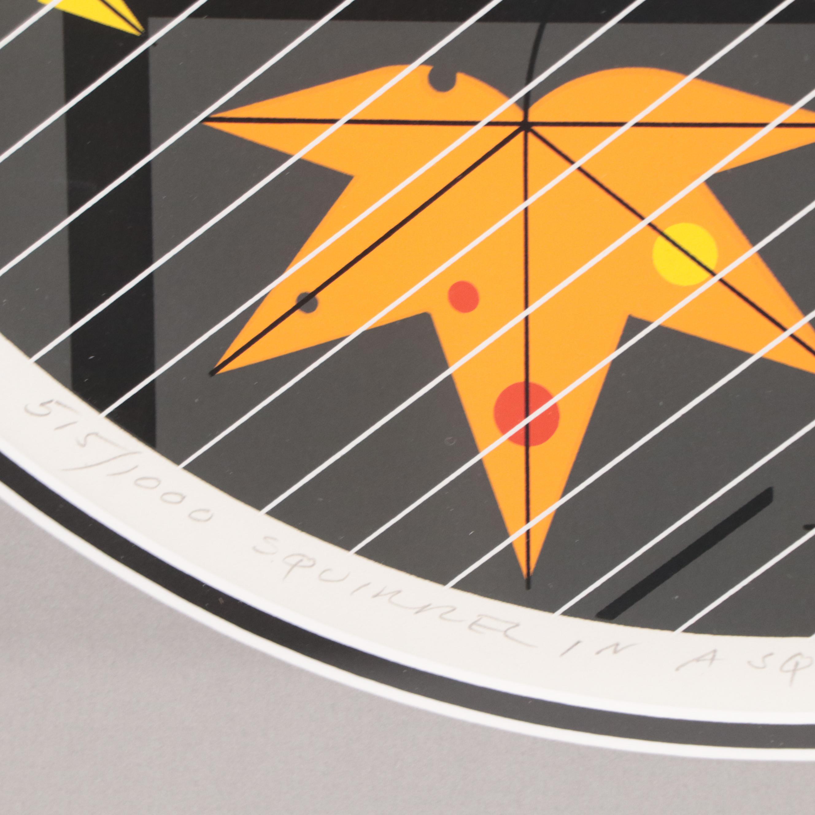 Charley Harper Serigraph "Squirrel in a Squall," 1983