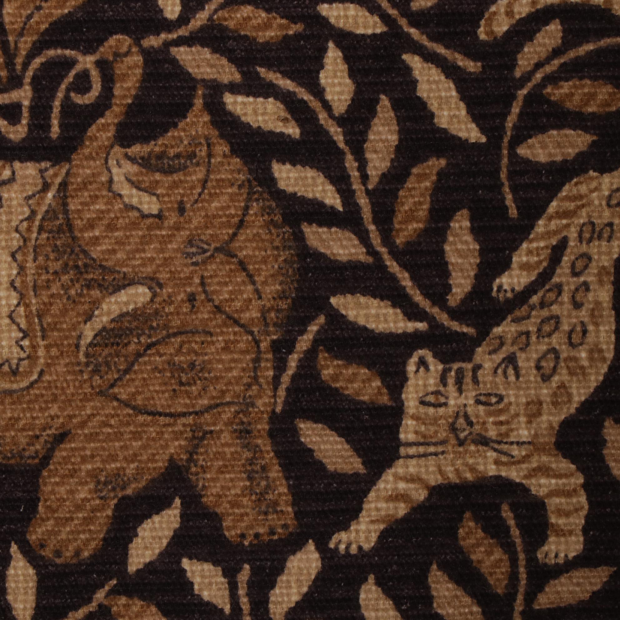 Pair of Metal Rod and Hanging Fabric Three-Panel Folding Room Screens