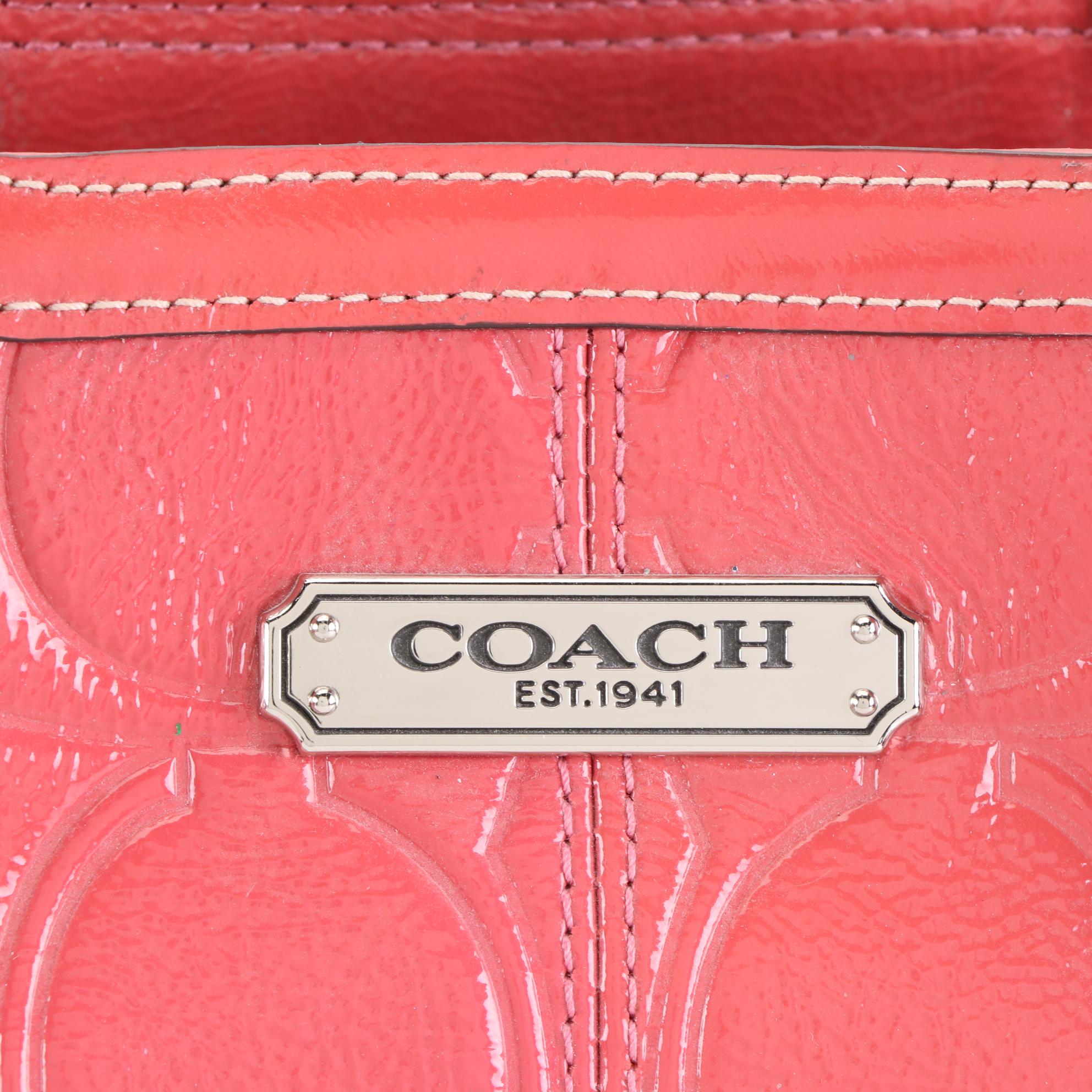 Coach Tote Bags in Signature Patent Leather and Leather