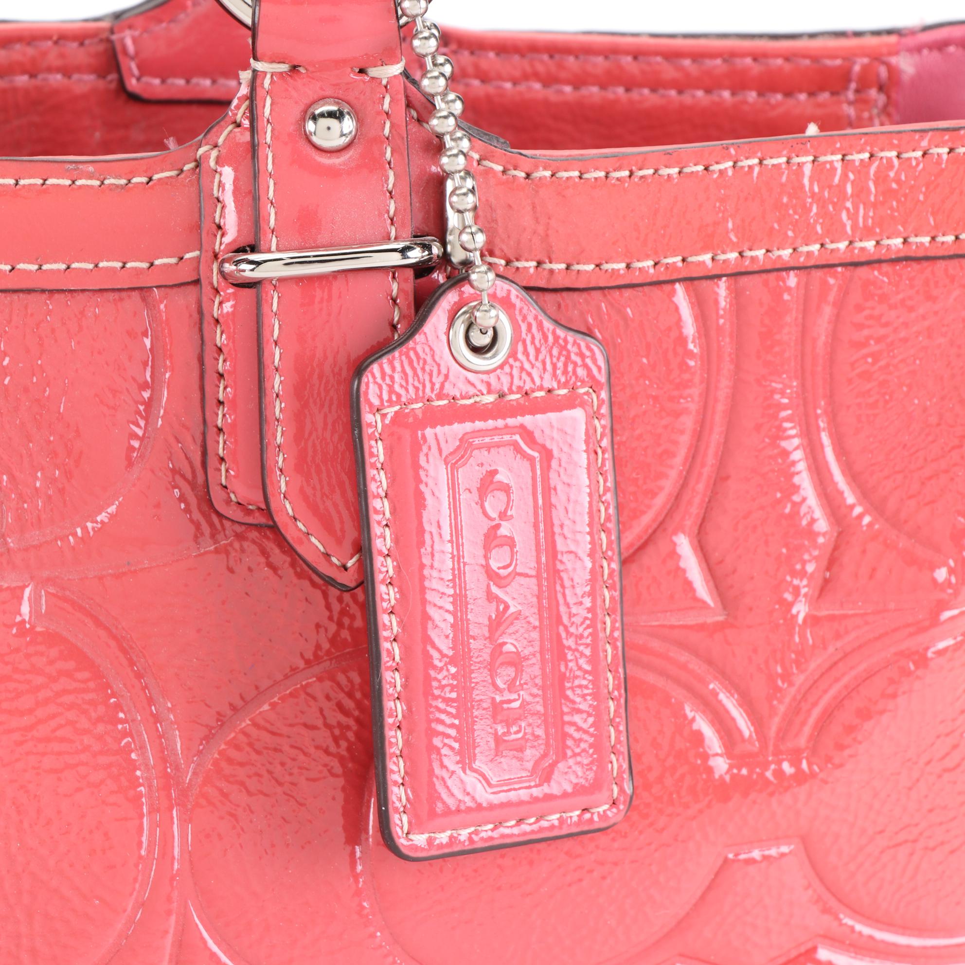 Coach Tote Bags in Signature Patent Leather and Leather