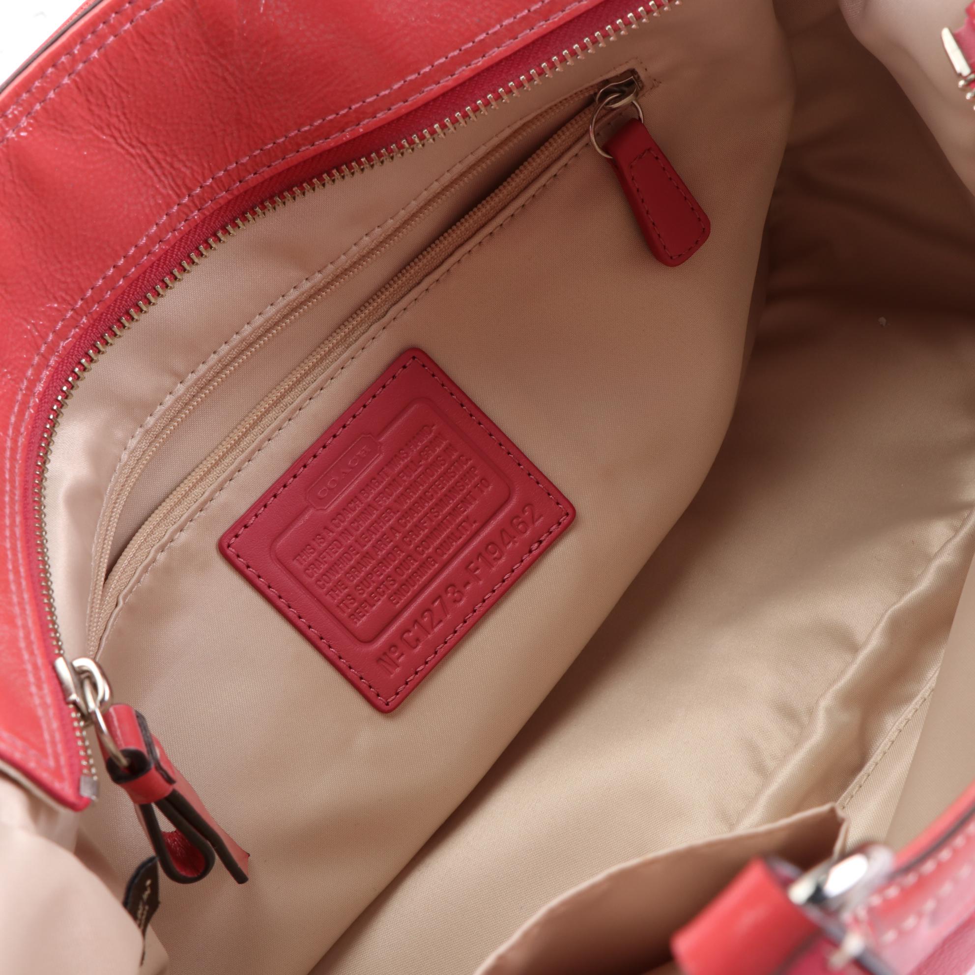 Coach Tote Bags in Signature Patent Leather and Leather