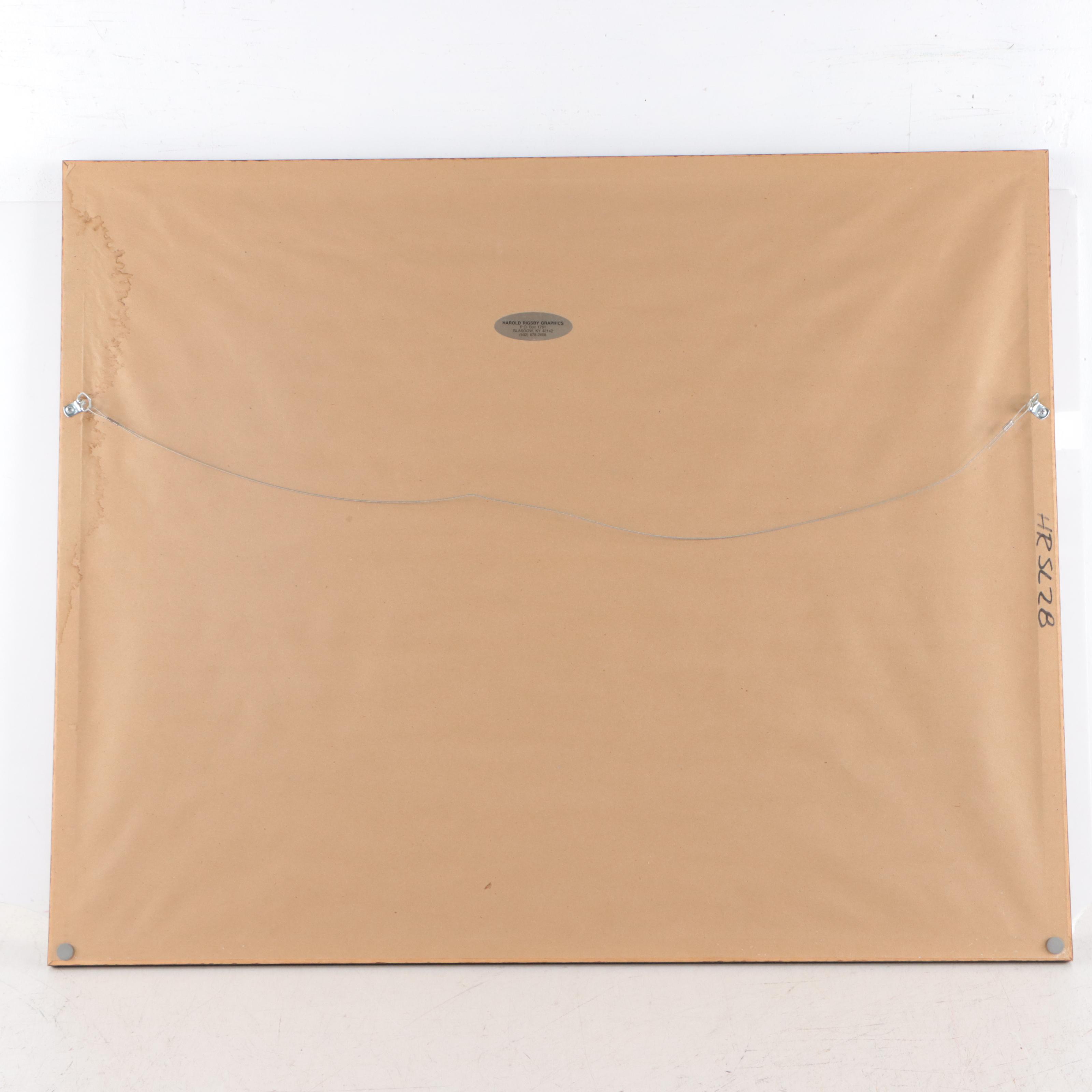 Harold Rigsby Offset Lithograph of Snow Leopard