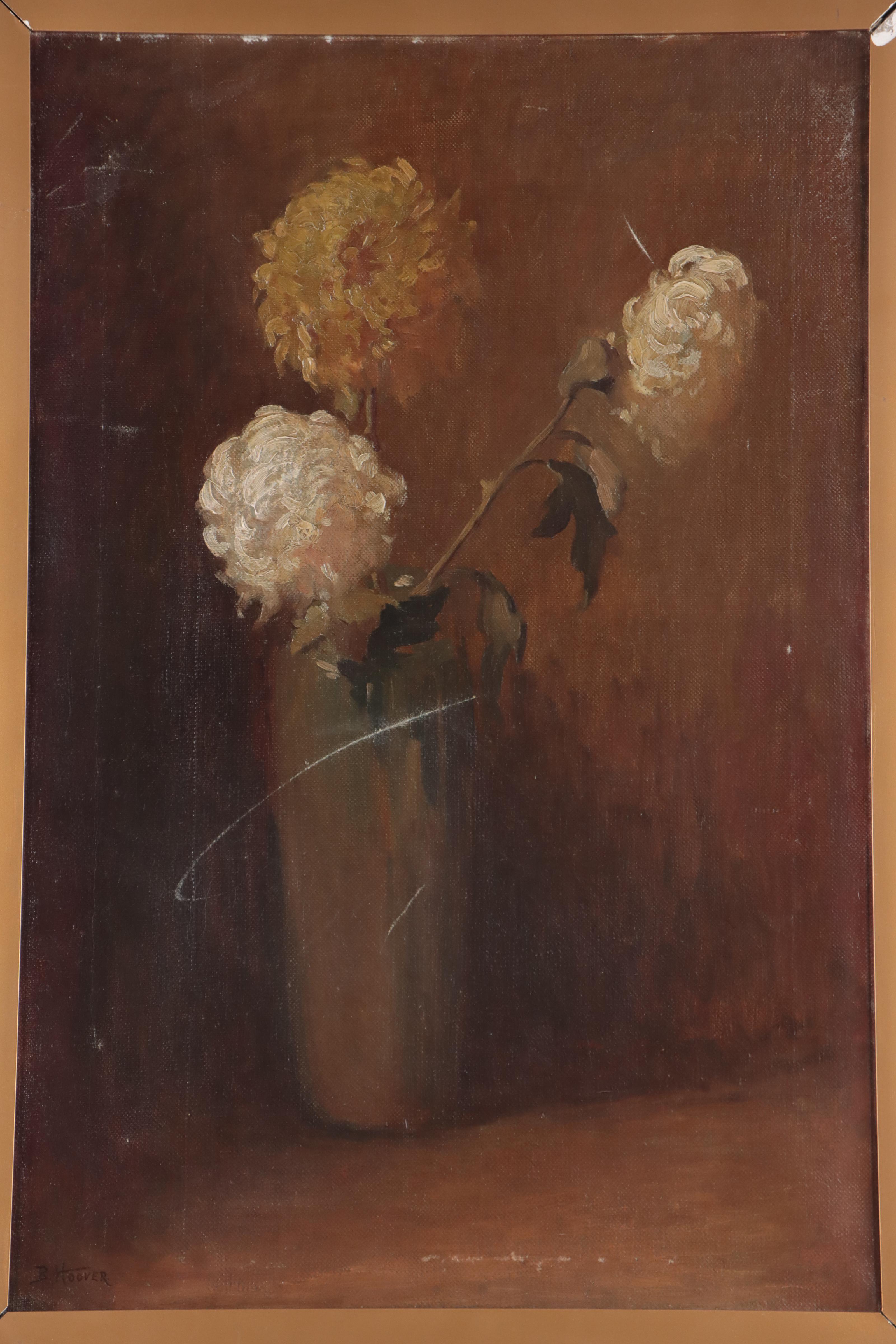 Bessie Hoover Wessel Floral Still Life Oil Painting