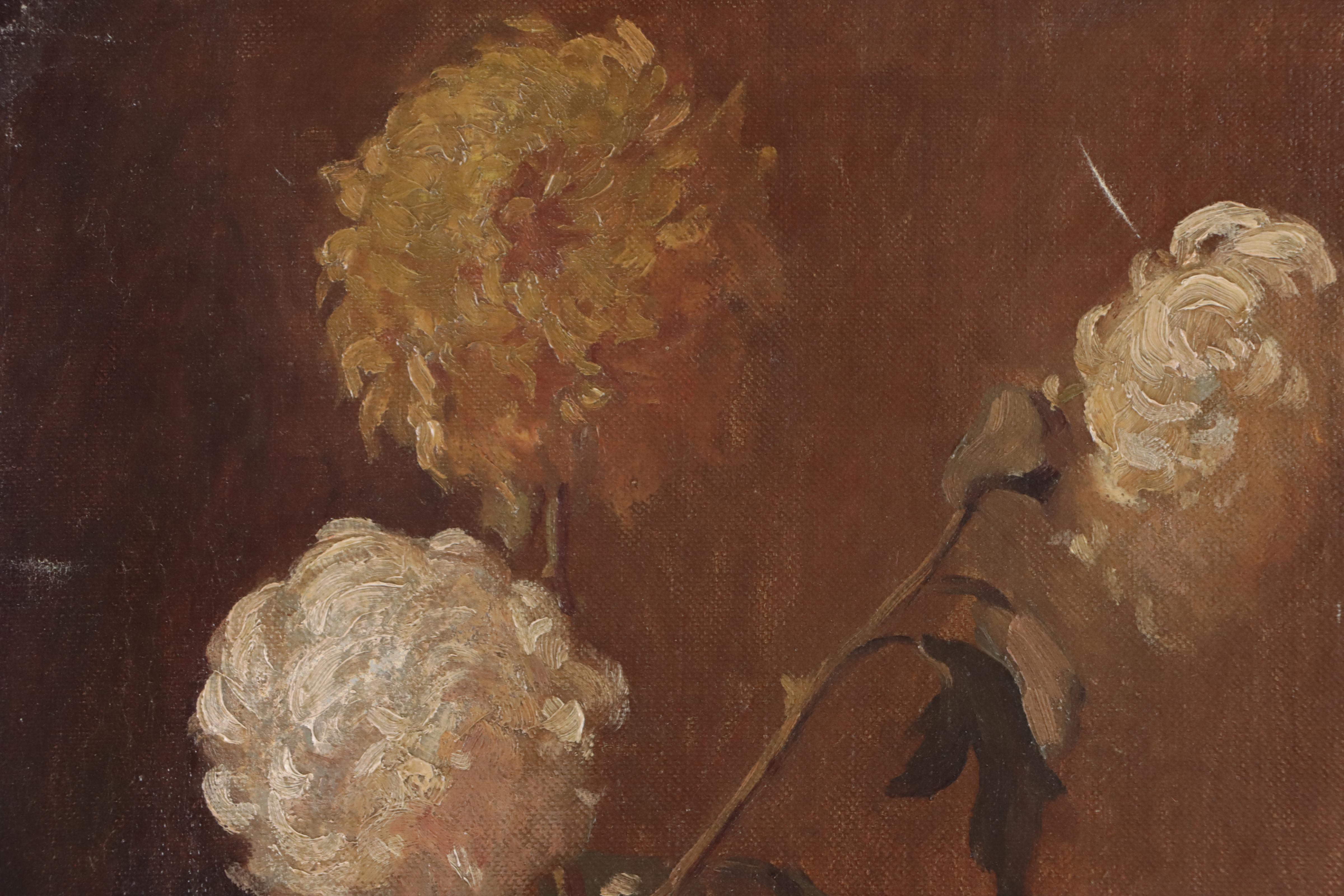 Bessie Hoover Wessel Floral Still Life Oil Painting