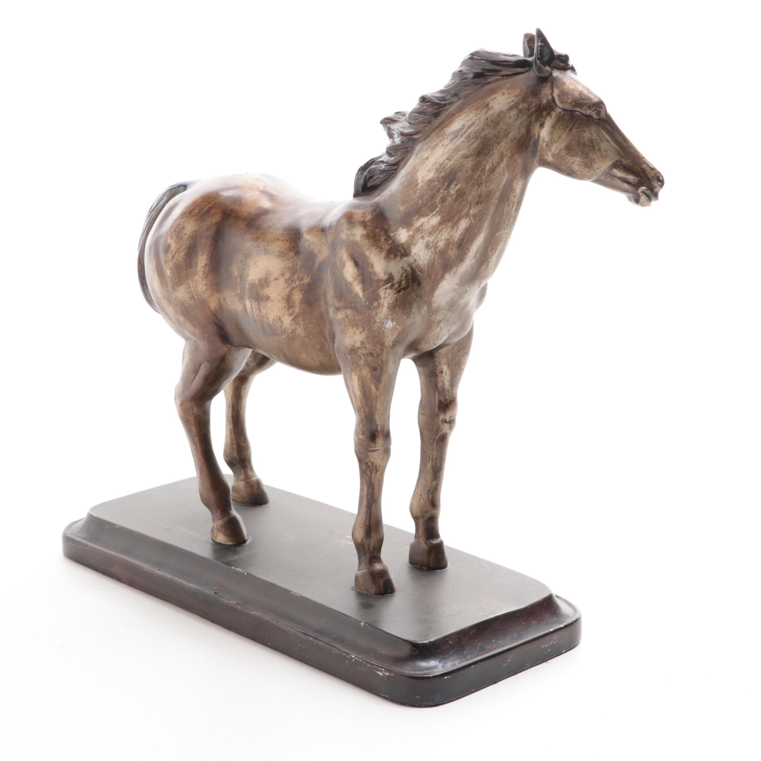 Painted Resin Figure of a Horse