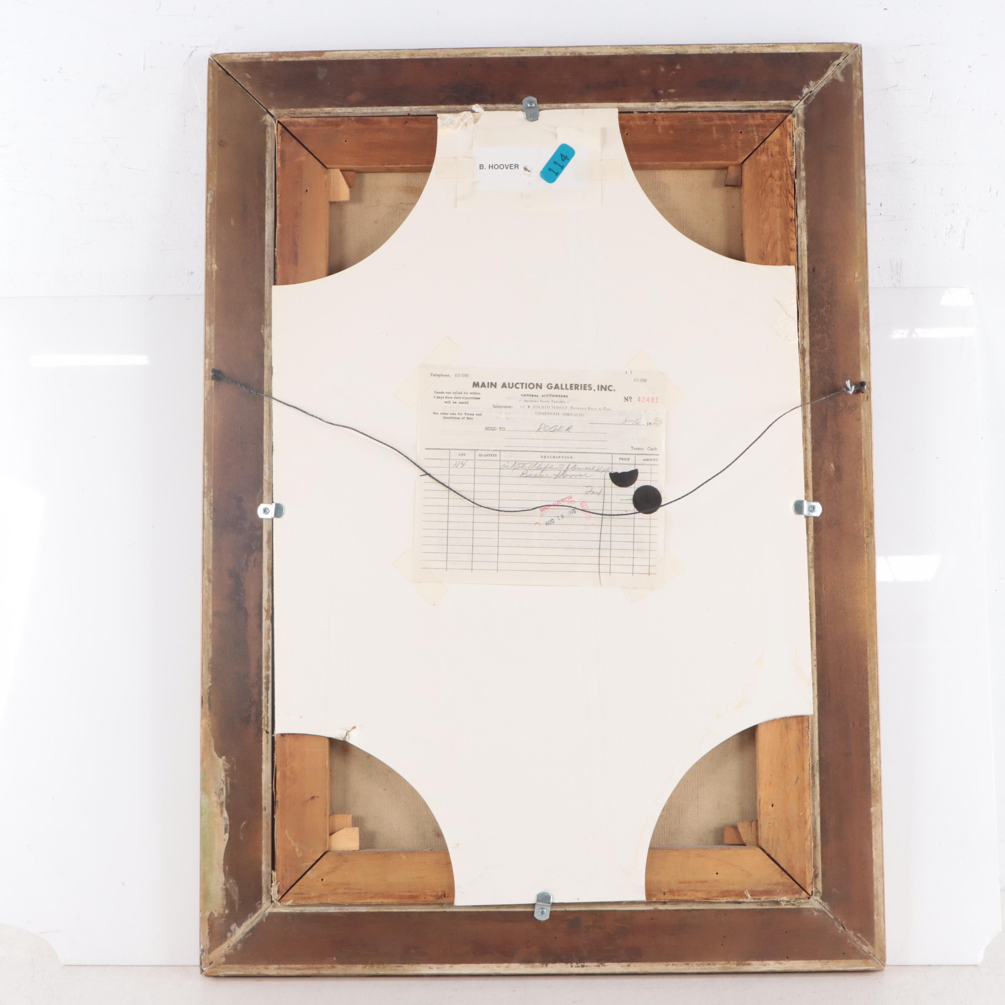 Bessie Hoover Wessel Floral Still Life Oil Painting