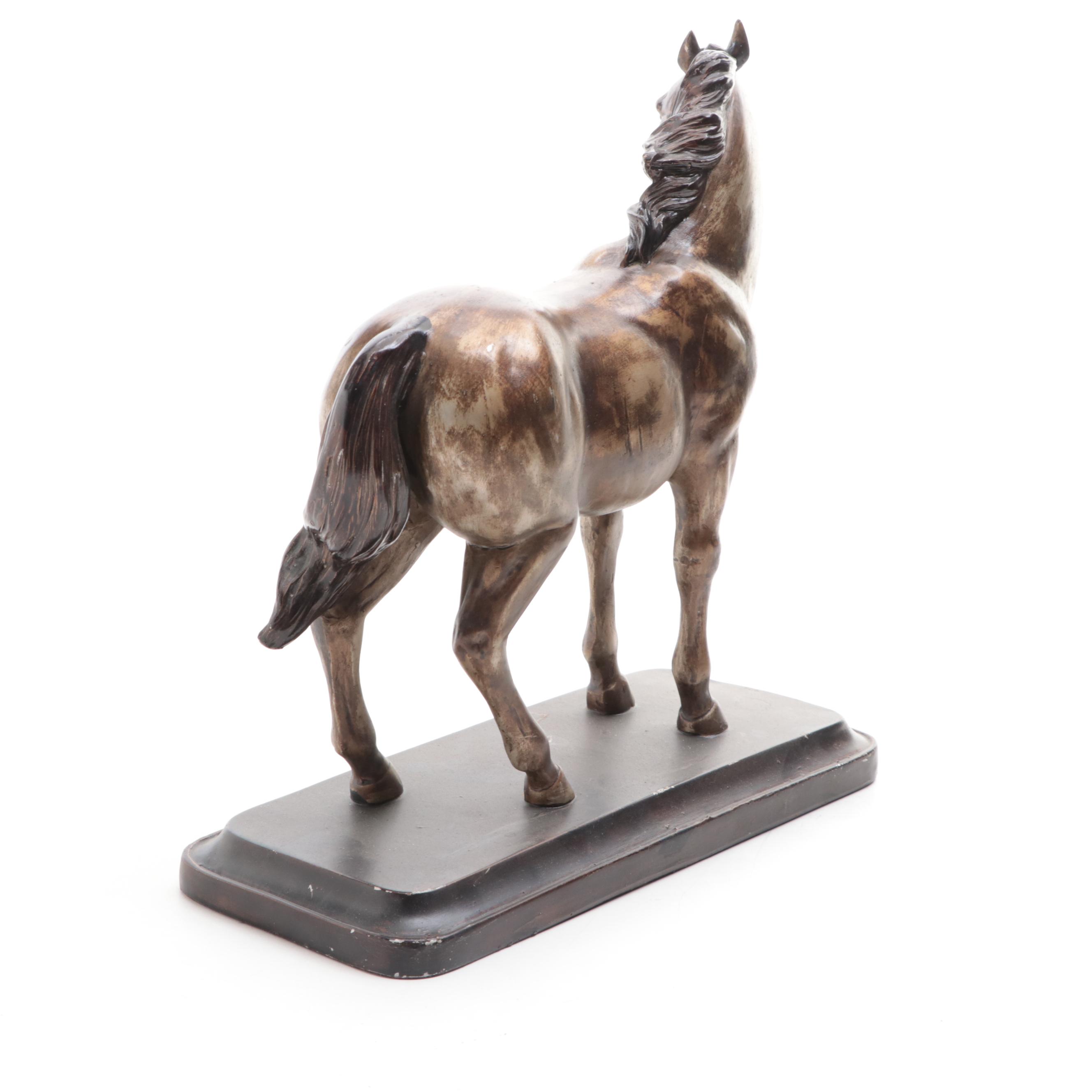 Painted Resin Figure of a Horse