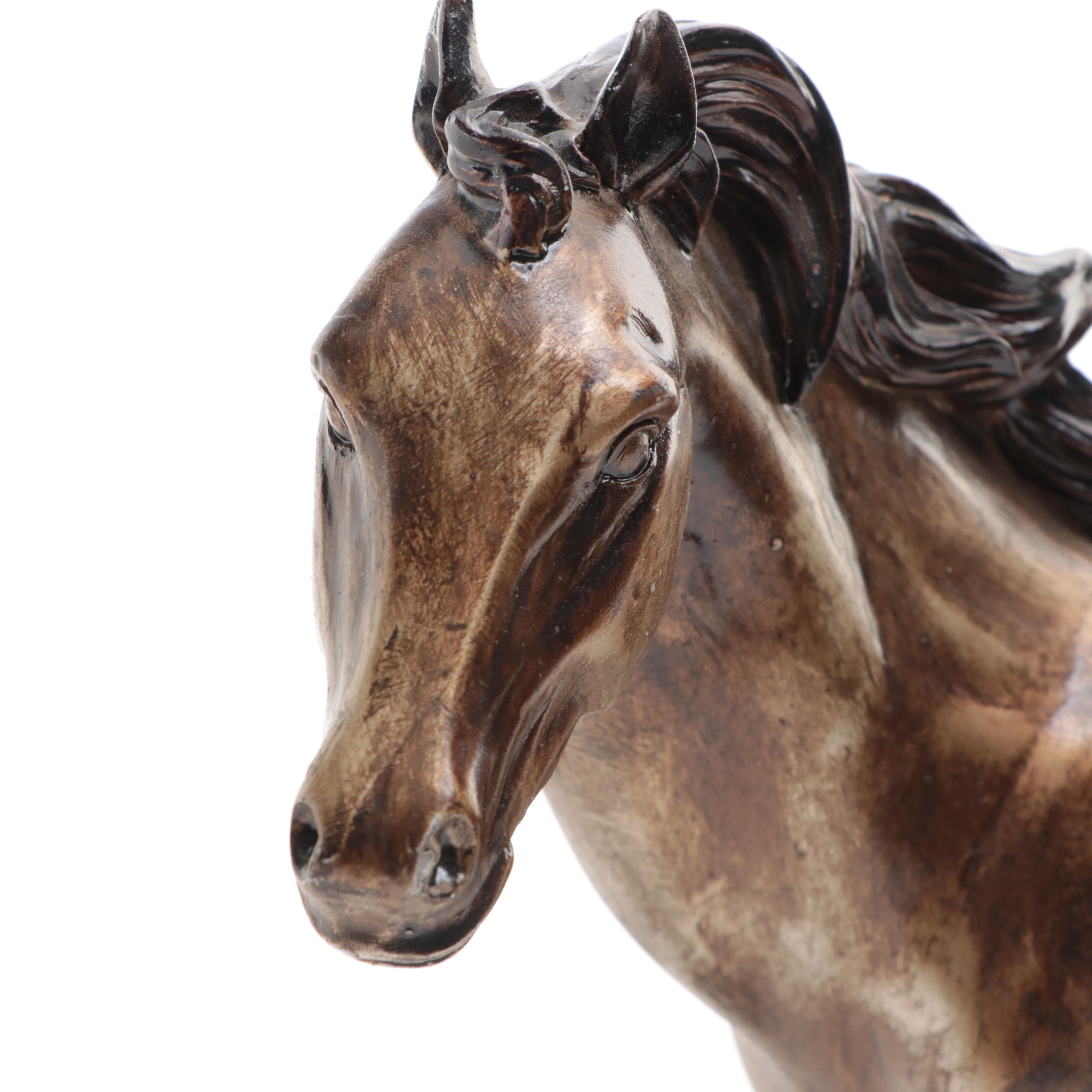 Painted Resin Figure of a Horse