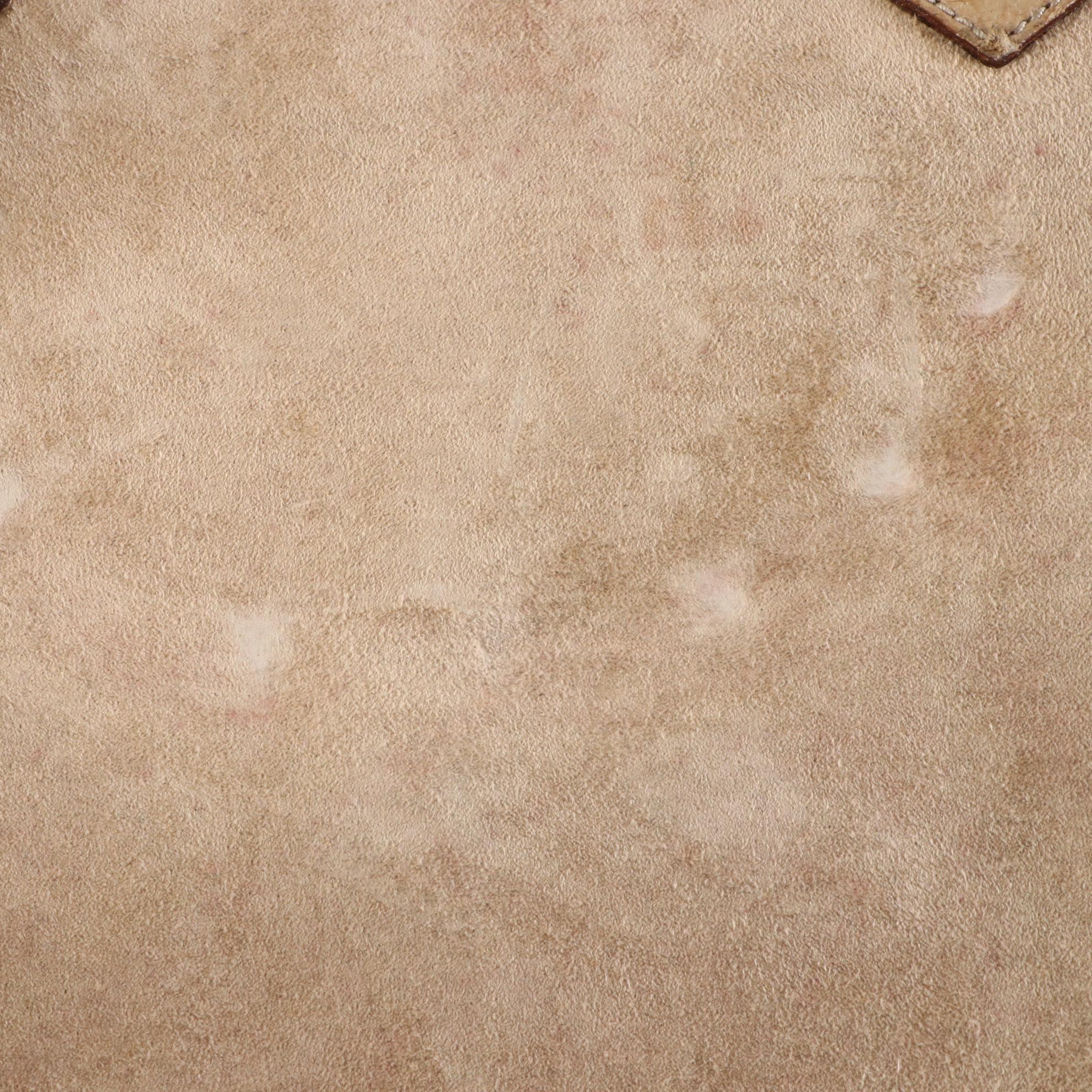 Gucci Bamboo Handle Bag in Suede and Leather with Detachable Strap