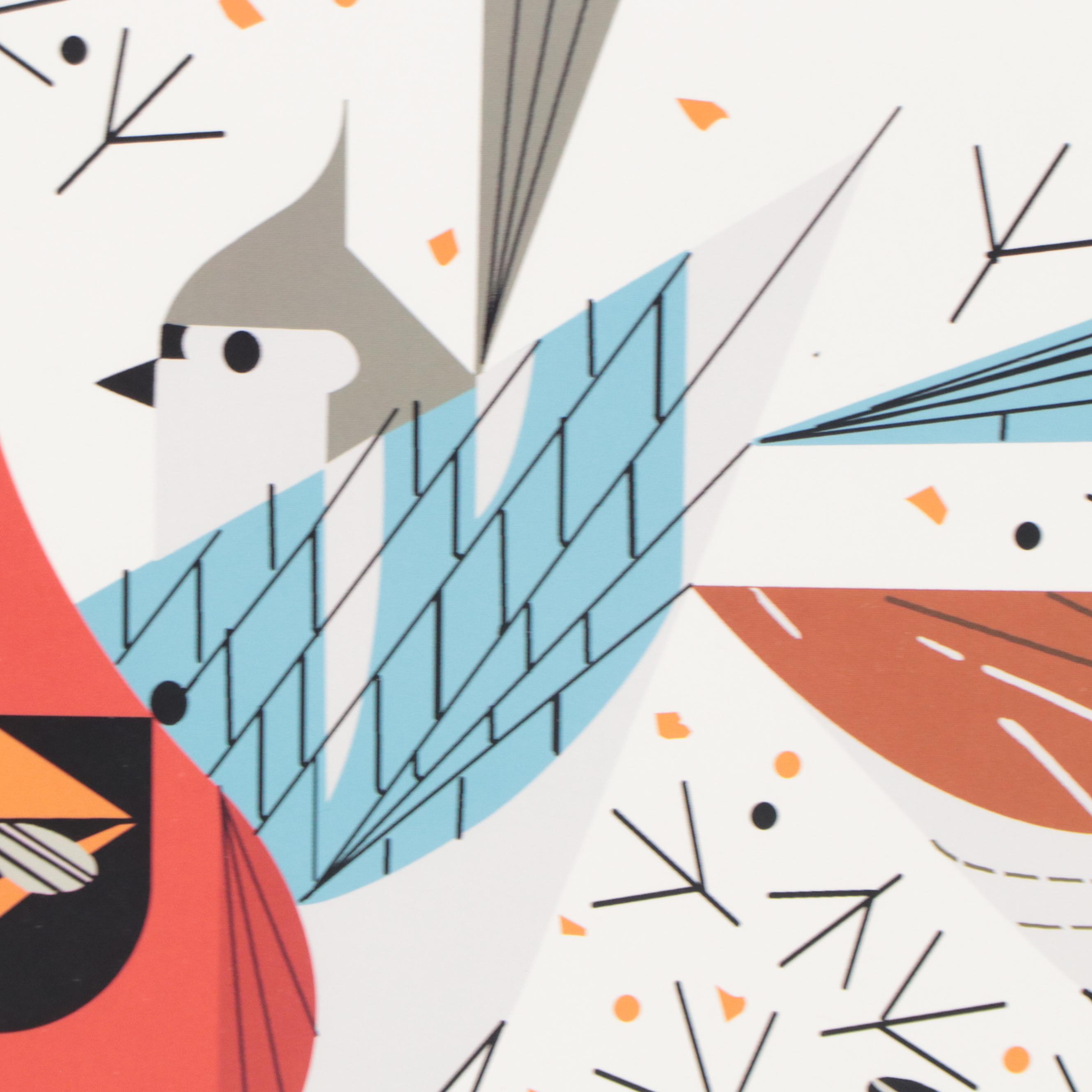 Offset Lithograph After Charley Harper "Birdfeeders," 2008